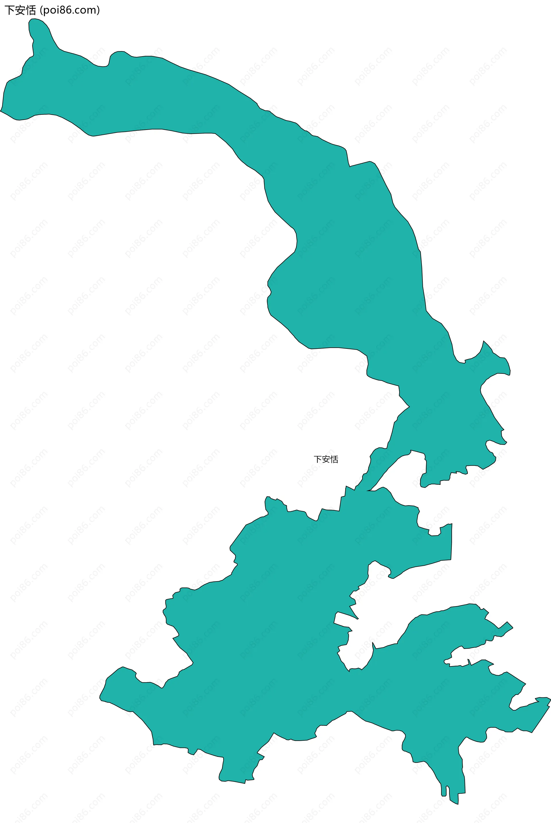 下安恬边界地图