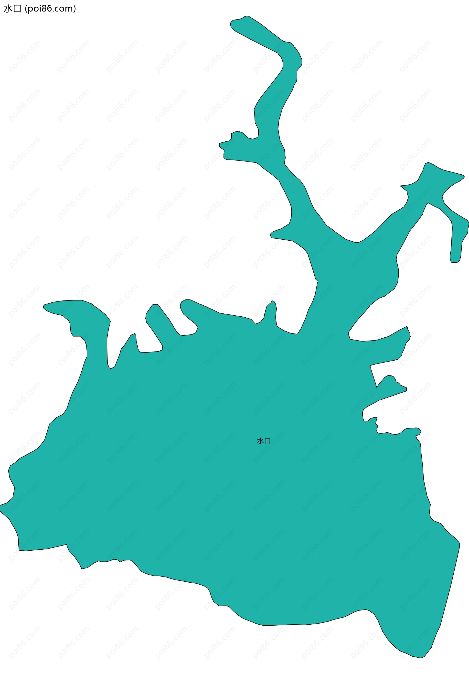 水口边界地图