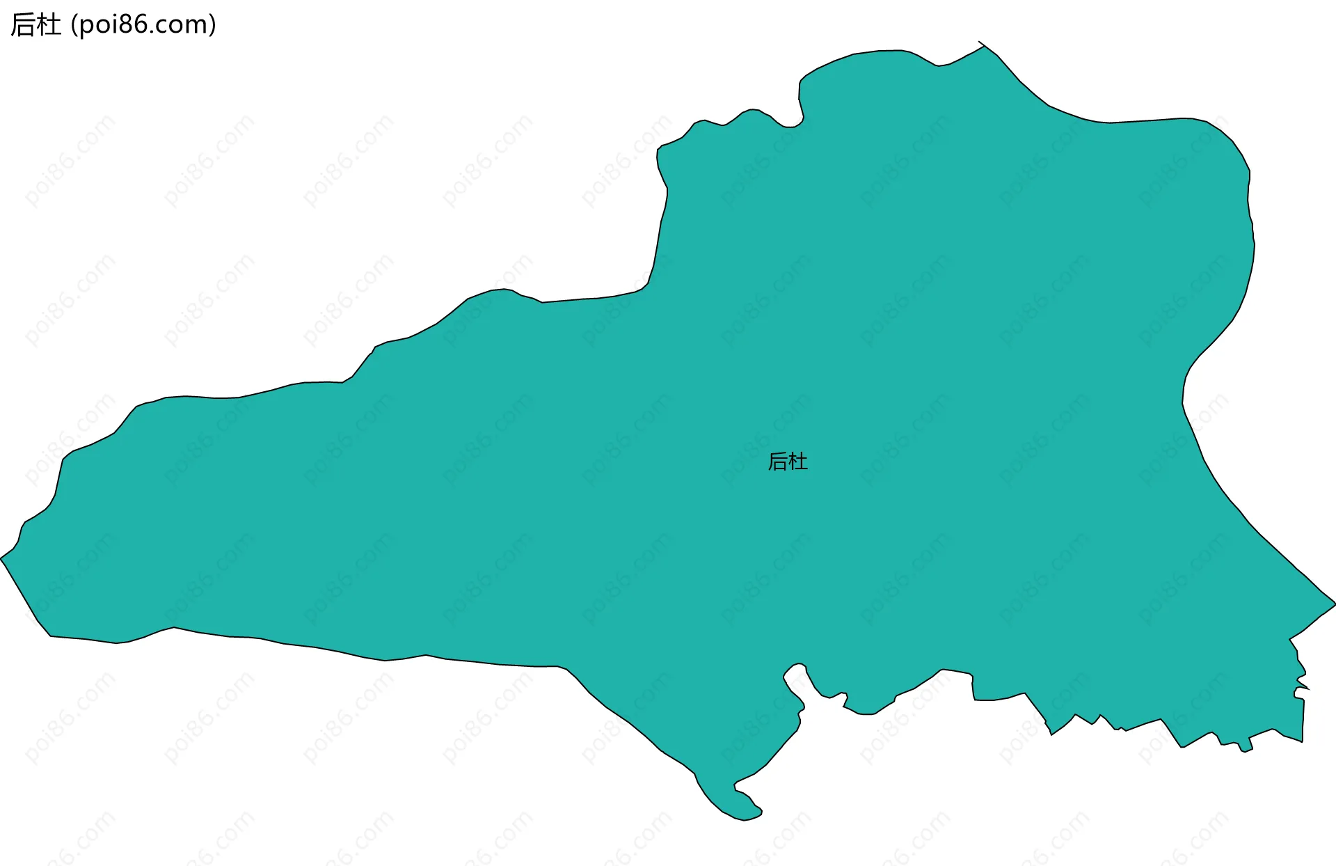 后杜边界地图