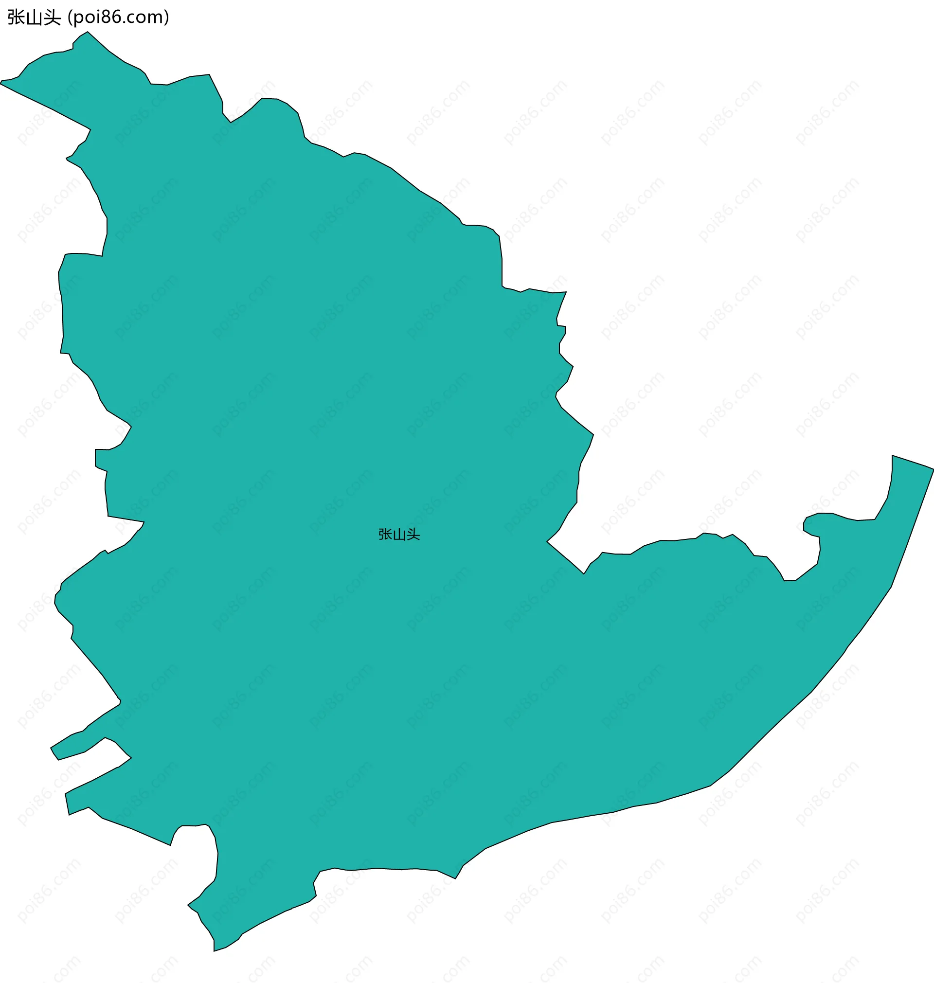 张山头边界地图