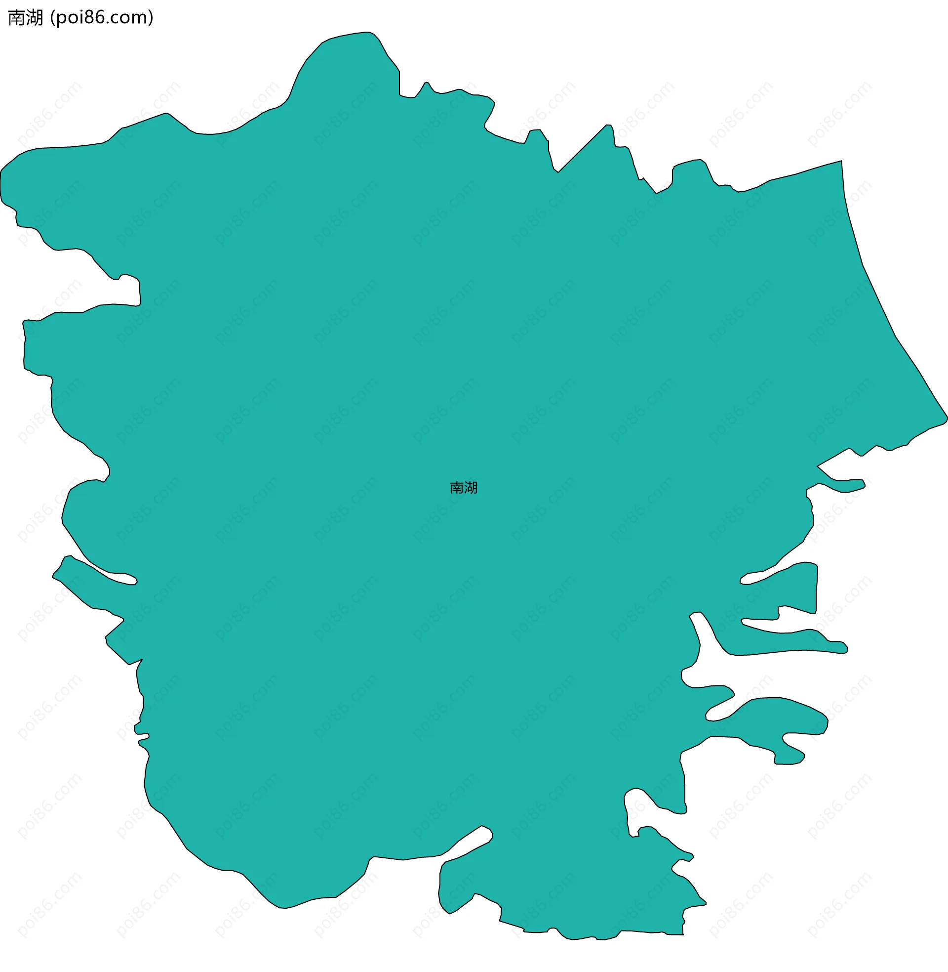 南湖边界地图