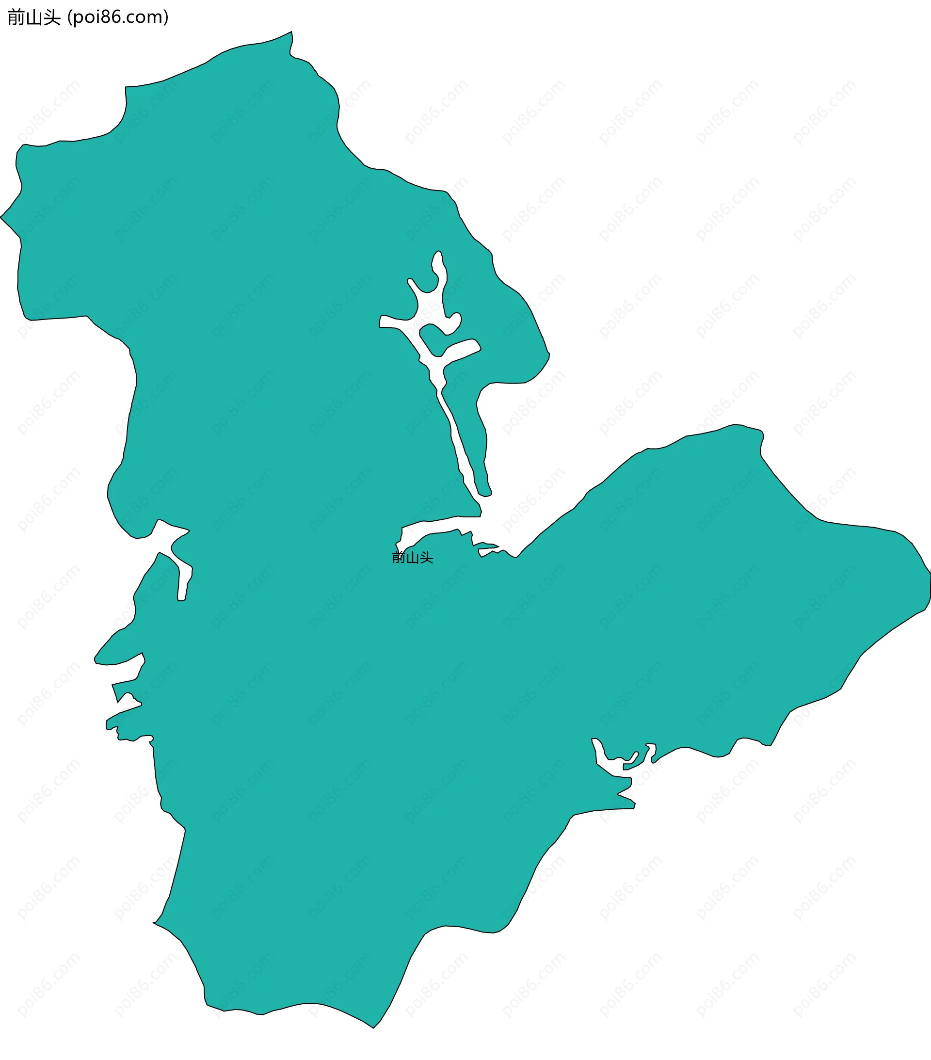 前山头边界地图
