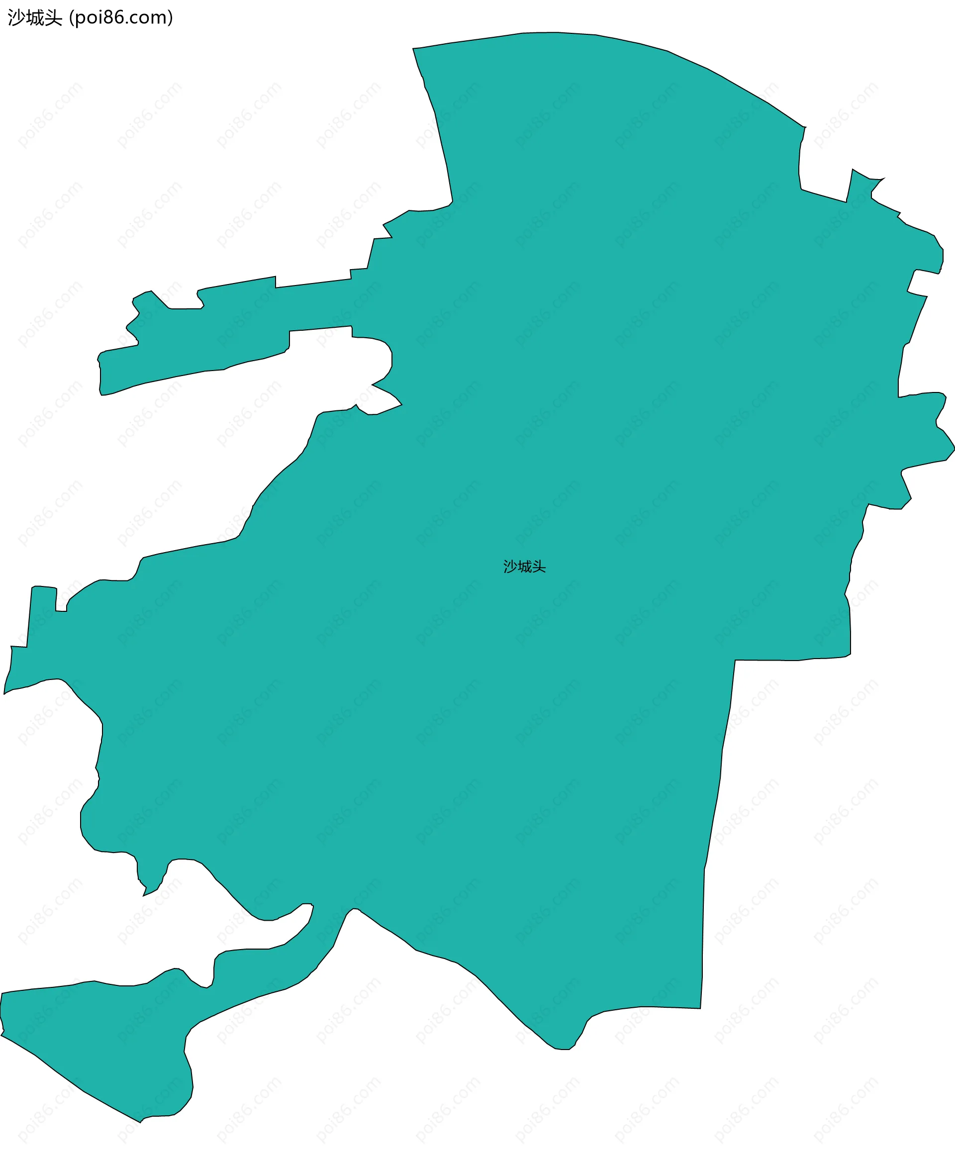 沙城头边界地图