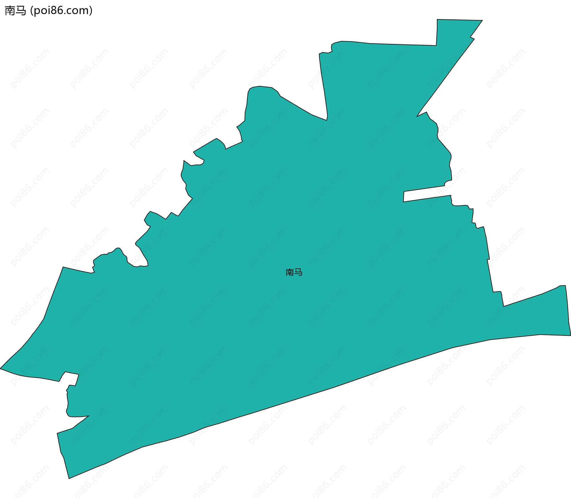 南马边界地图