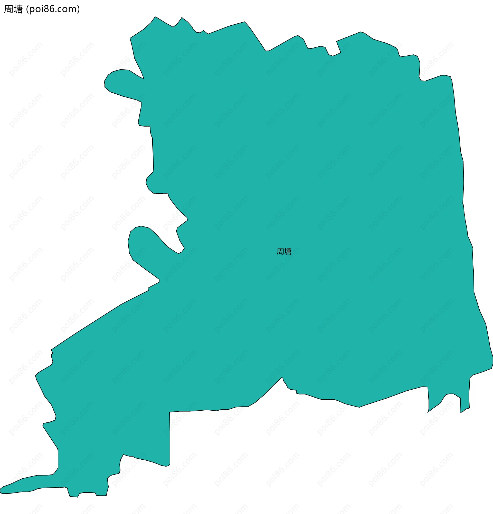 周塘边界地图