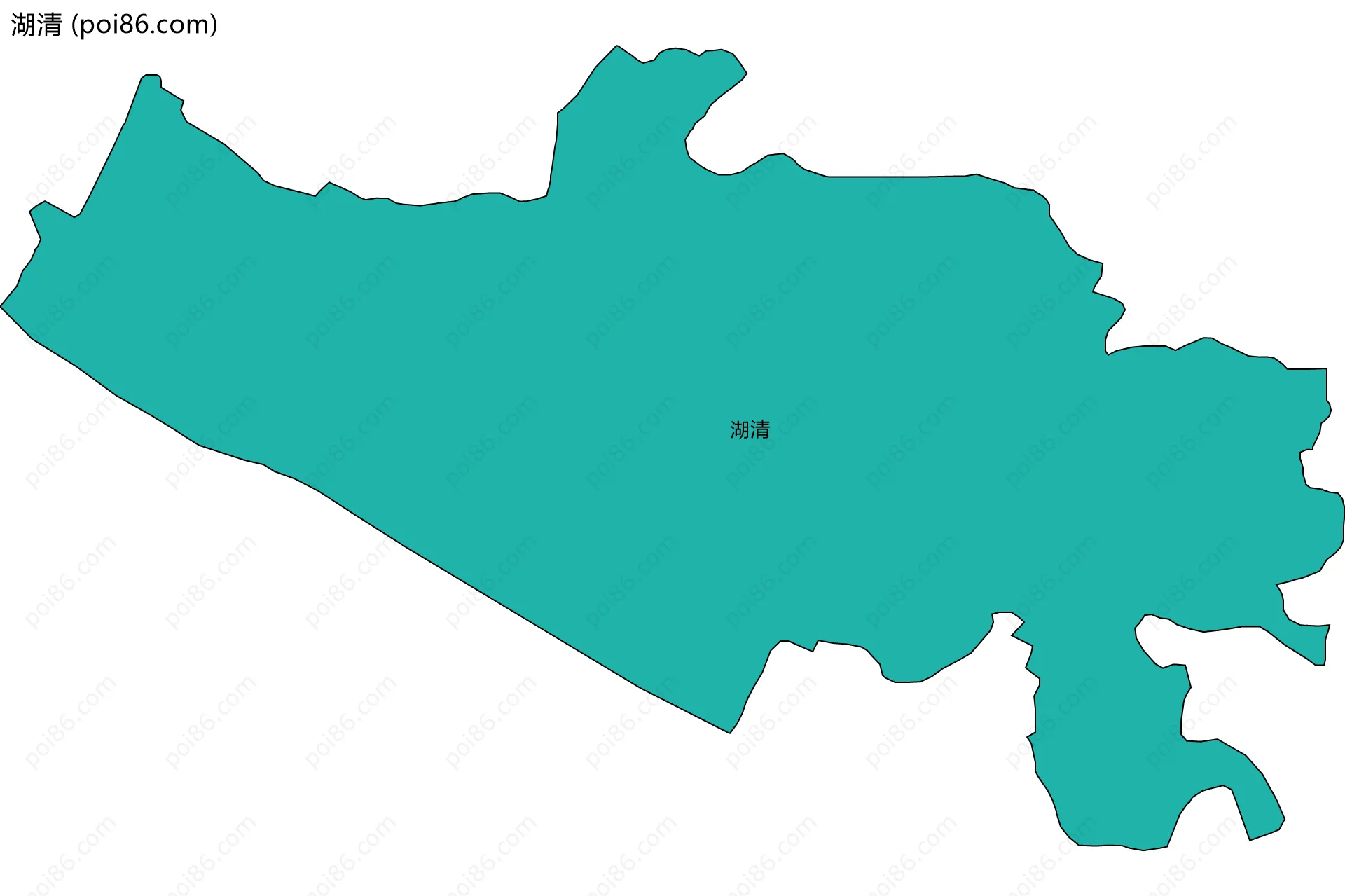 湖清边界地图
