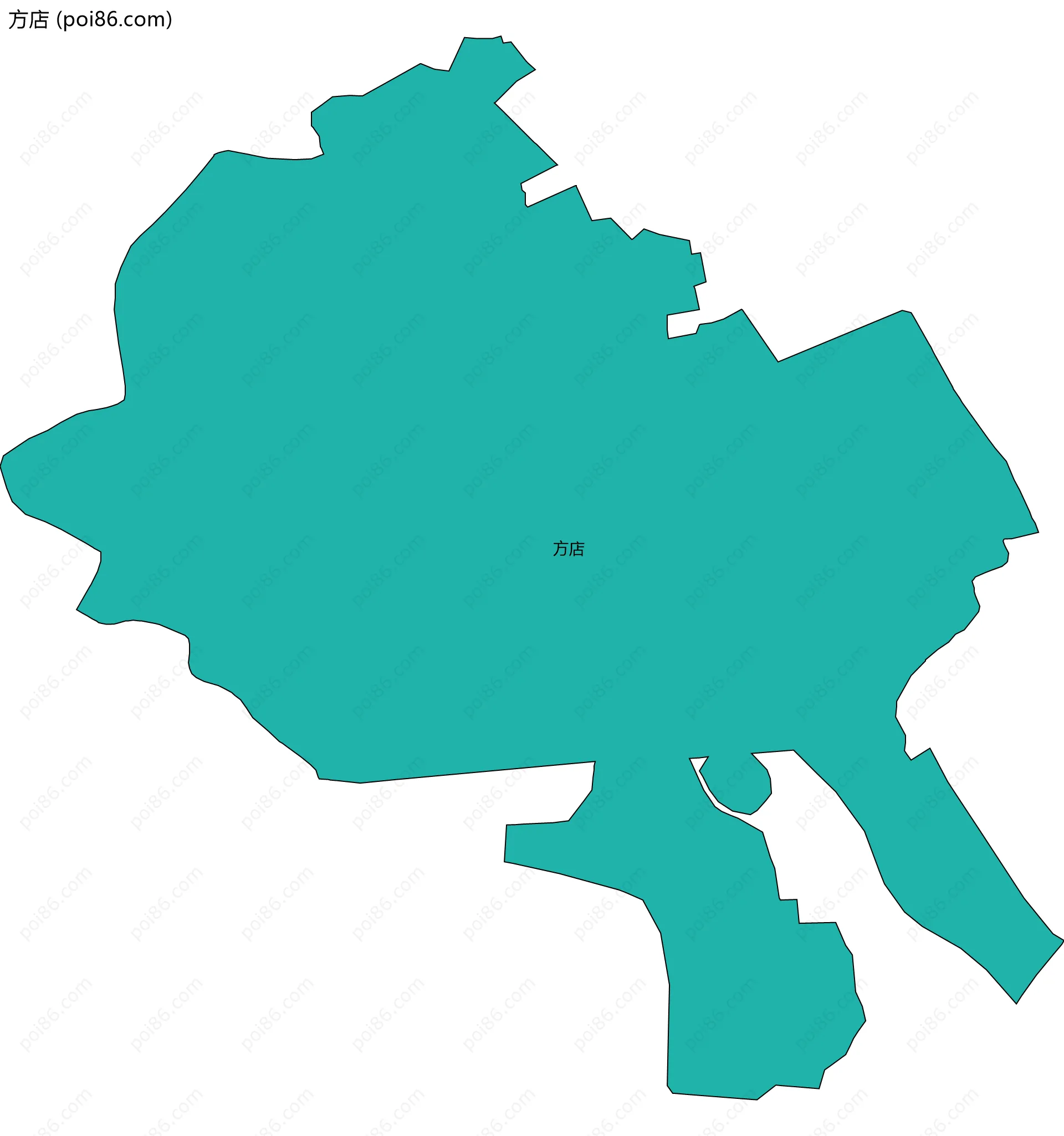 方店边界地图