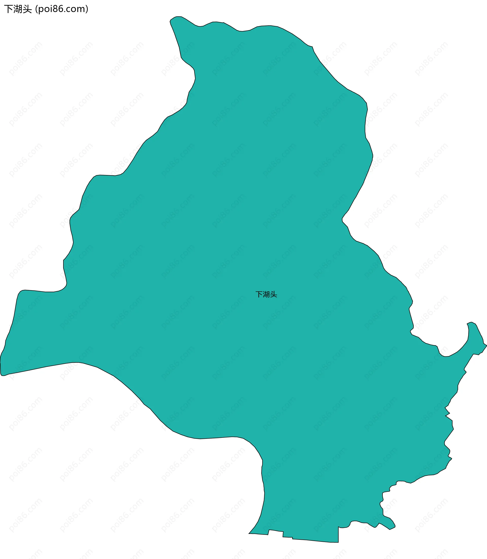 下湖头边界地图