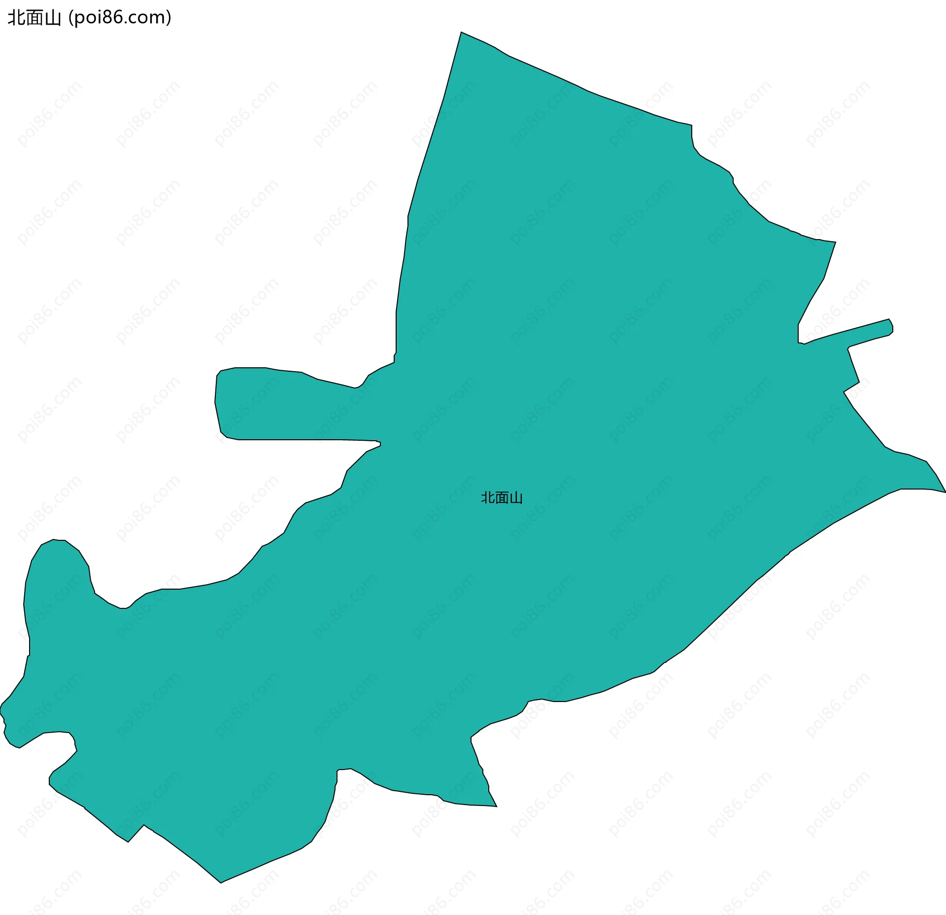 北面山边界地图