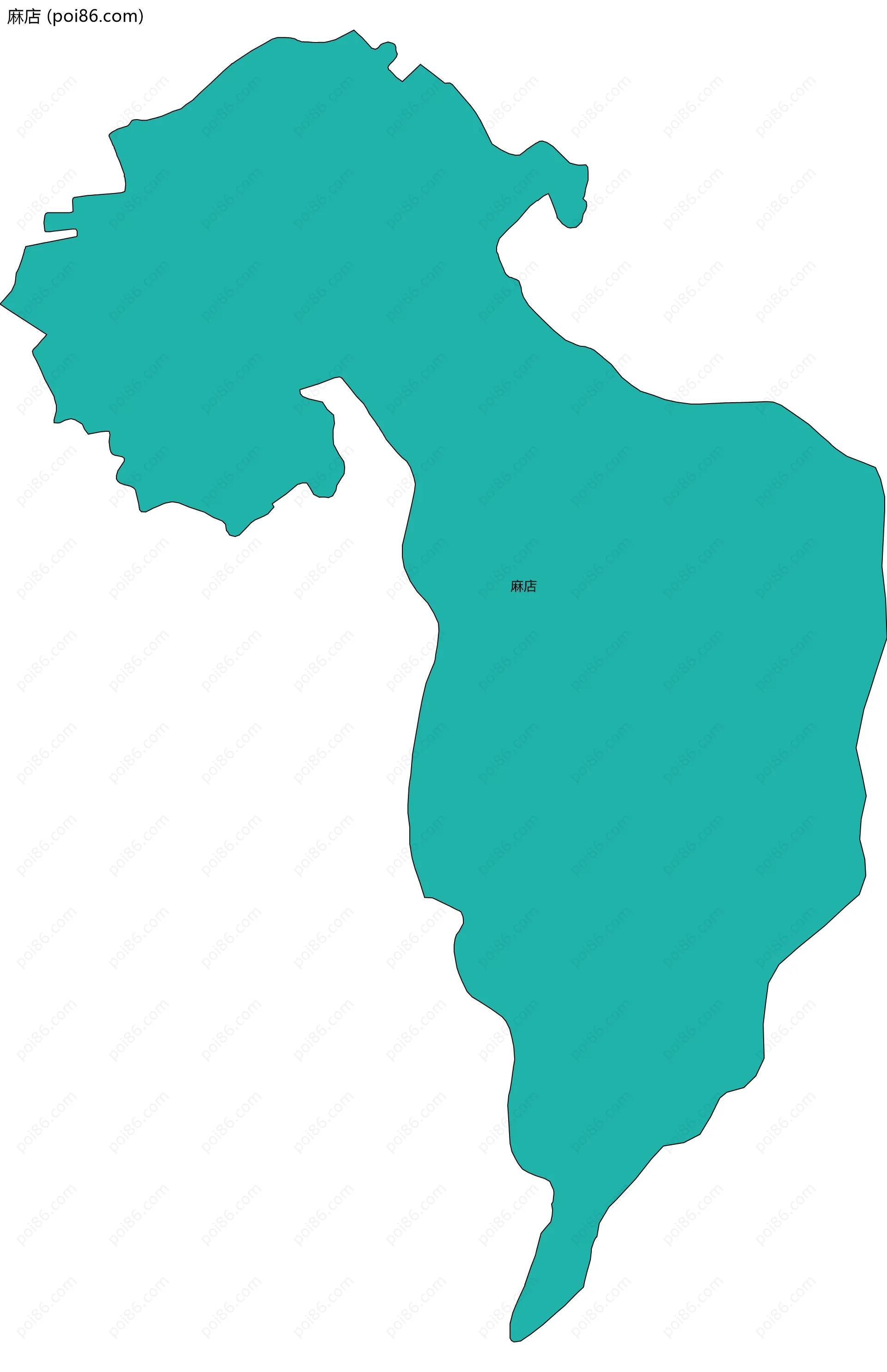 麻店边界地图
