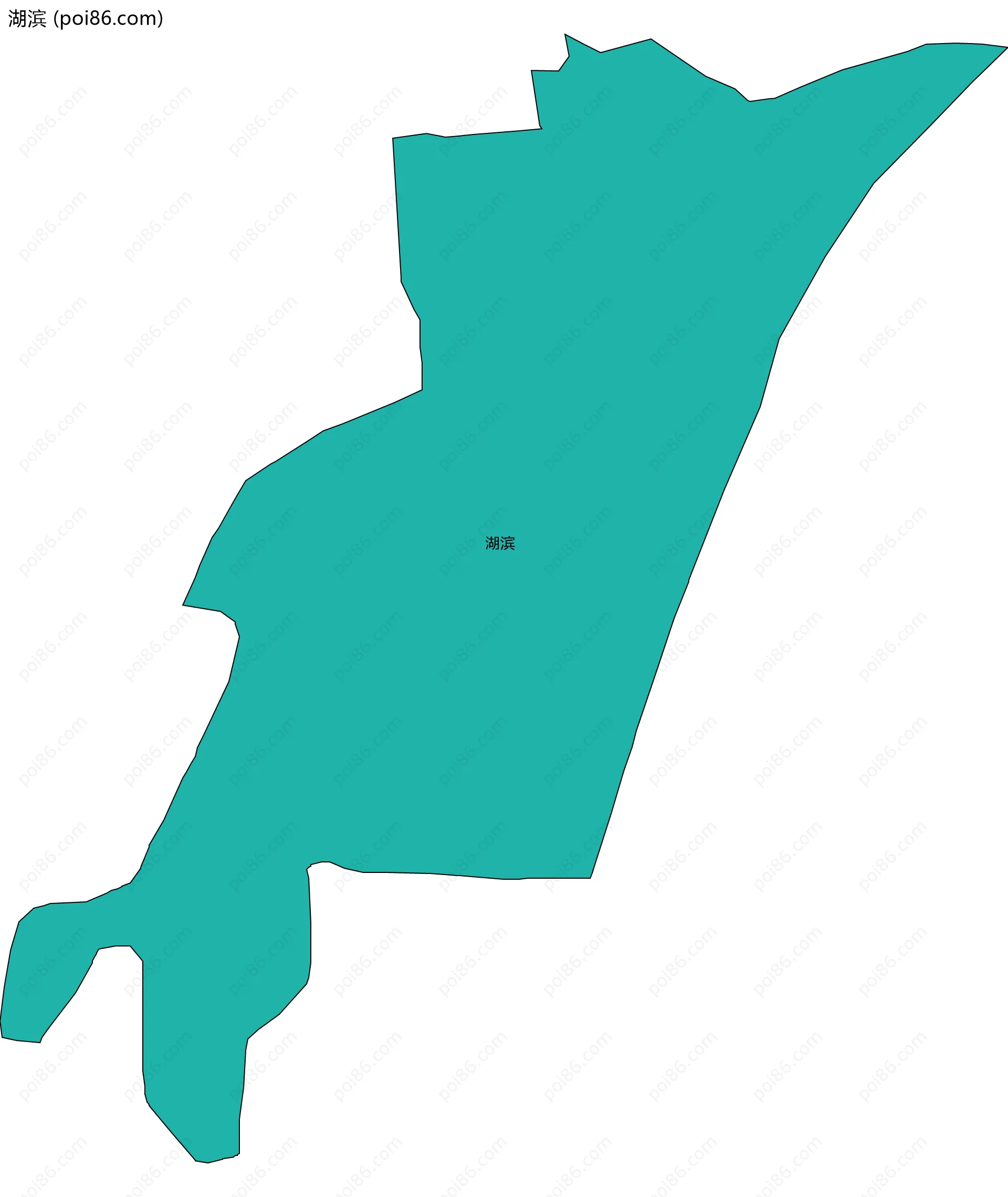 湖滨边界地图