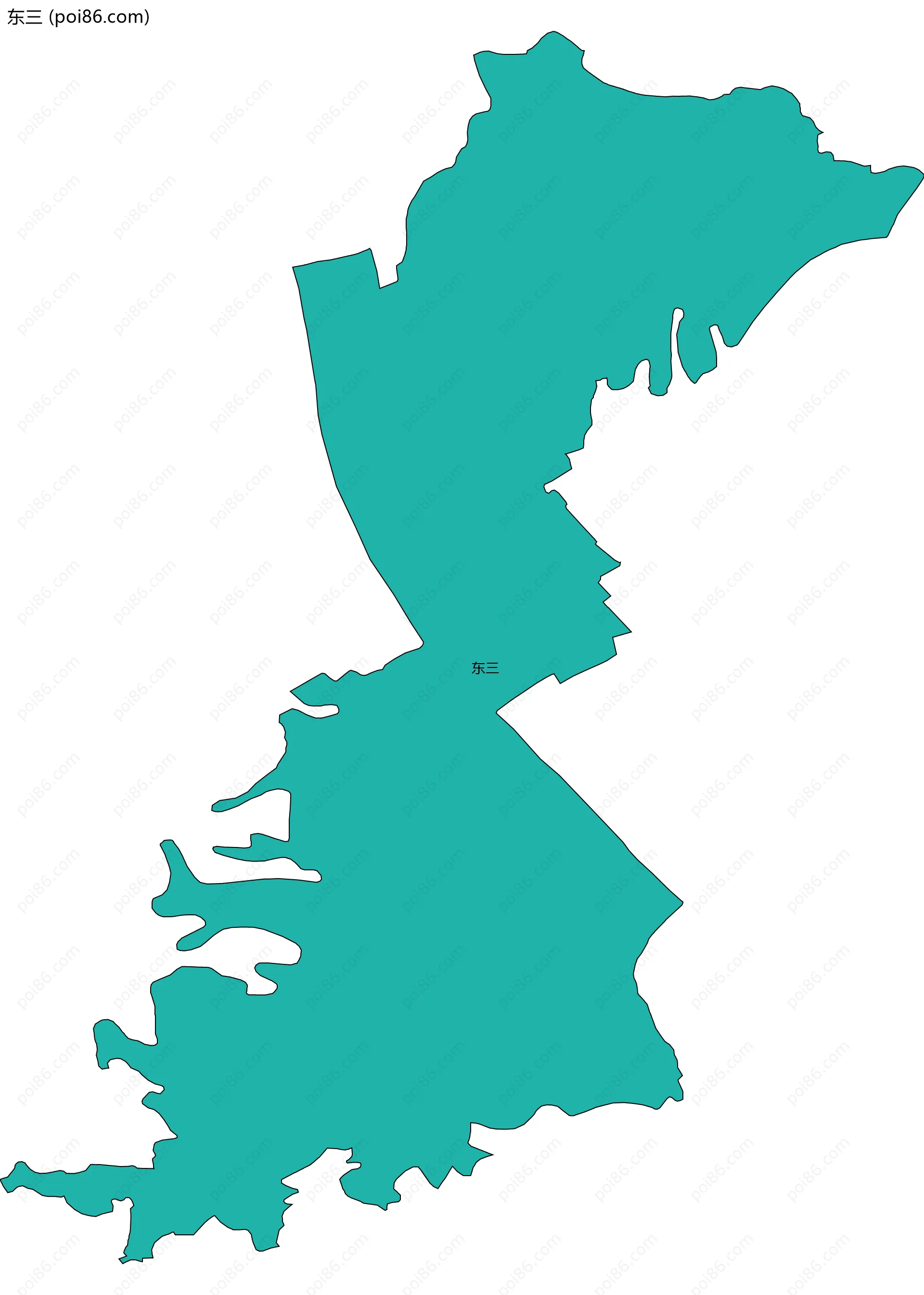 东三边界地图