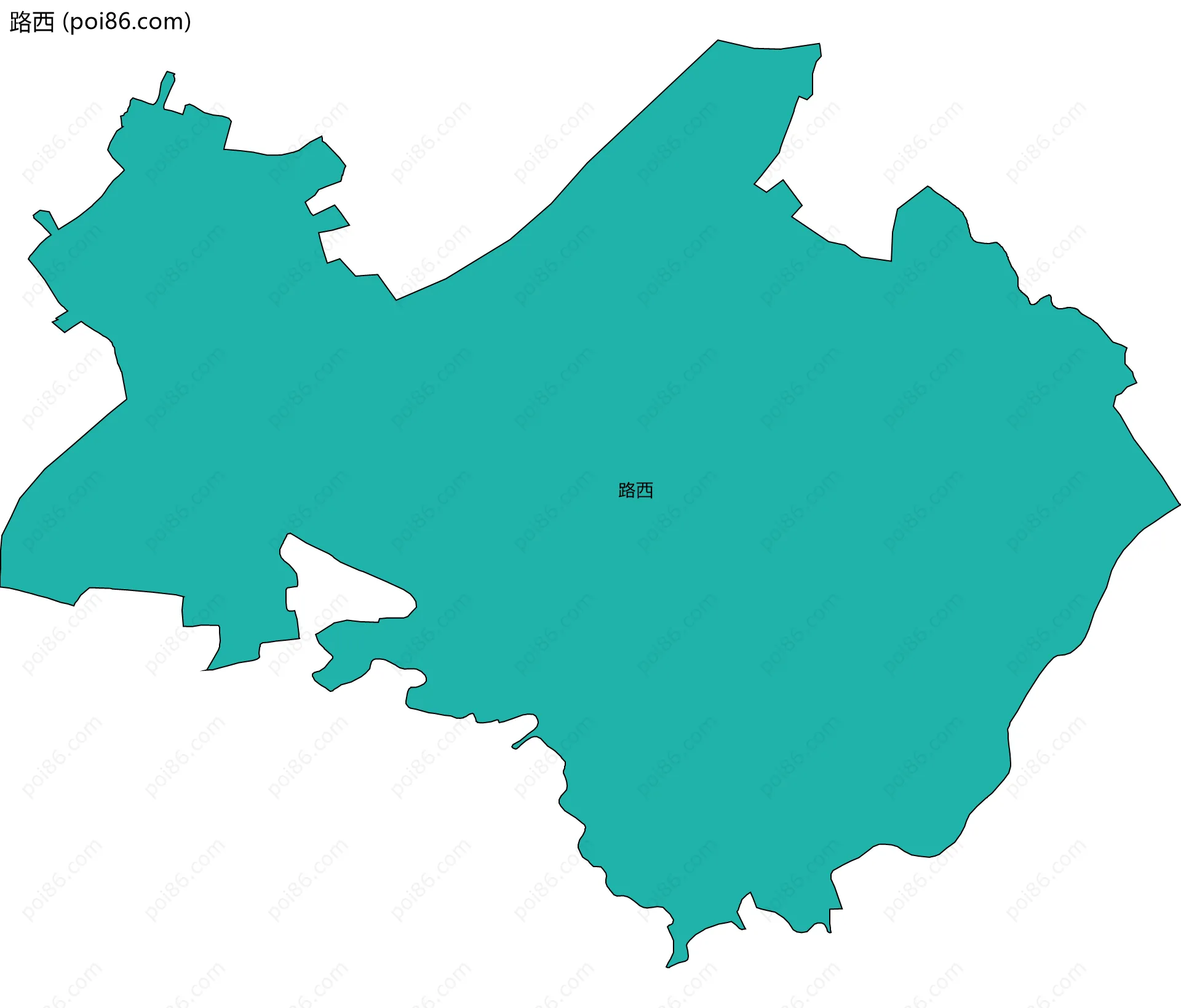 路西边界地图