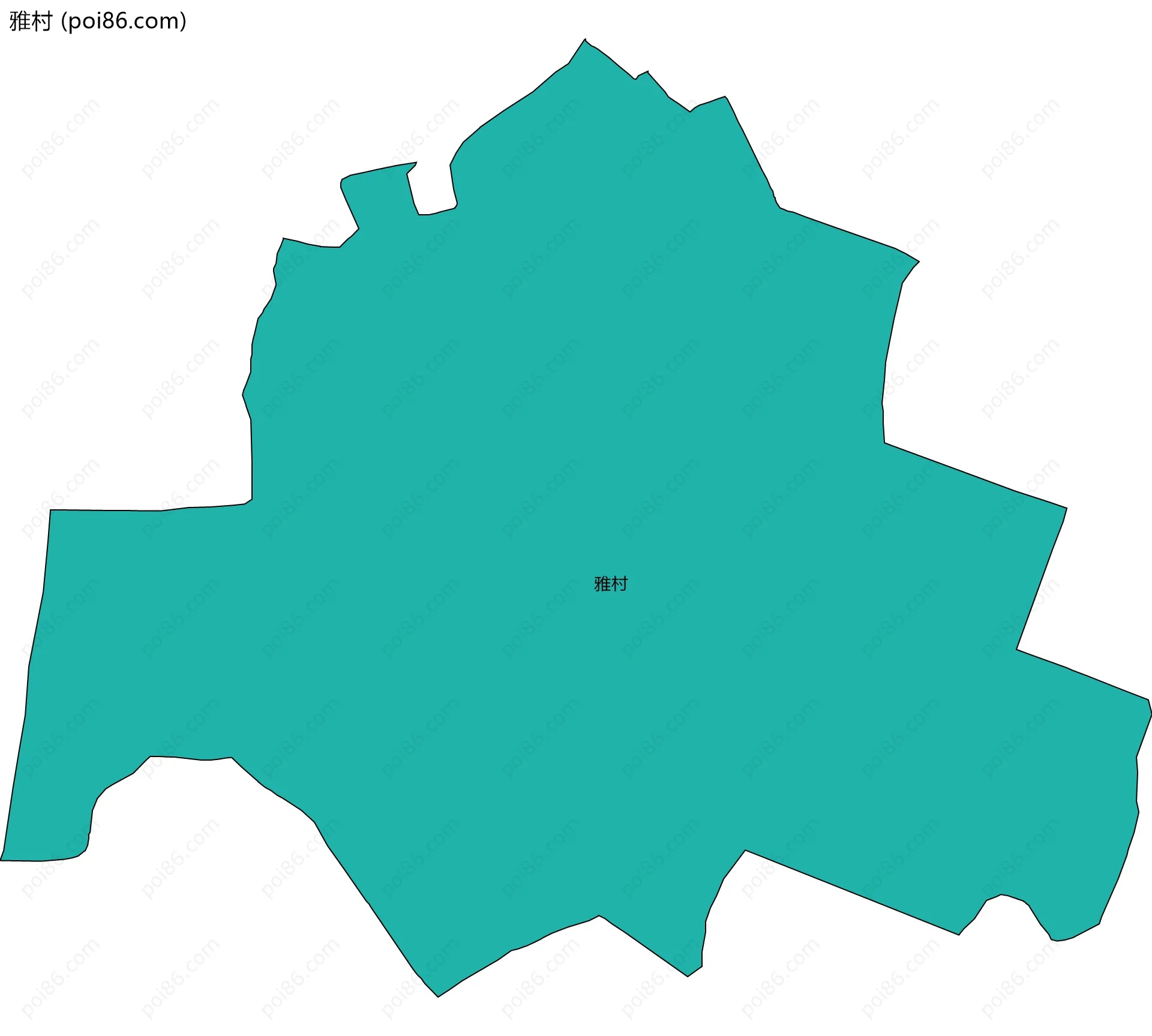 雅村边界地图