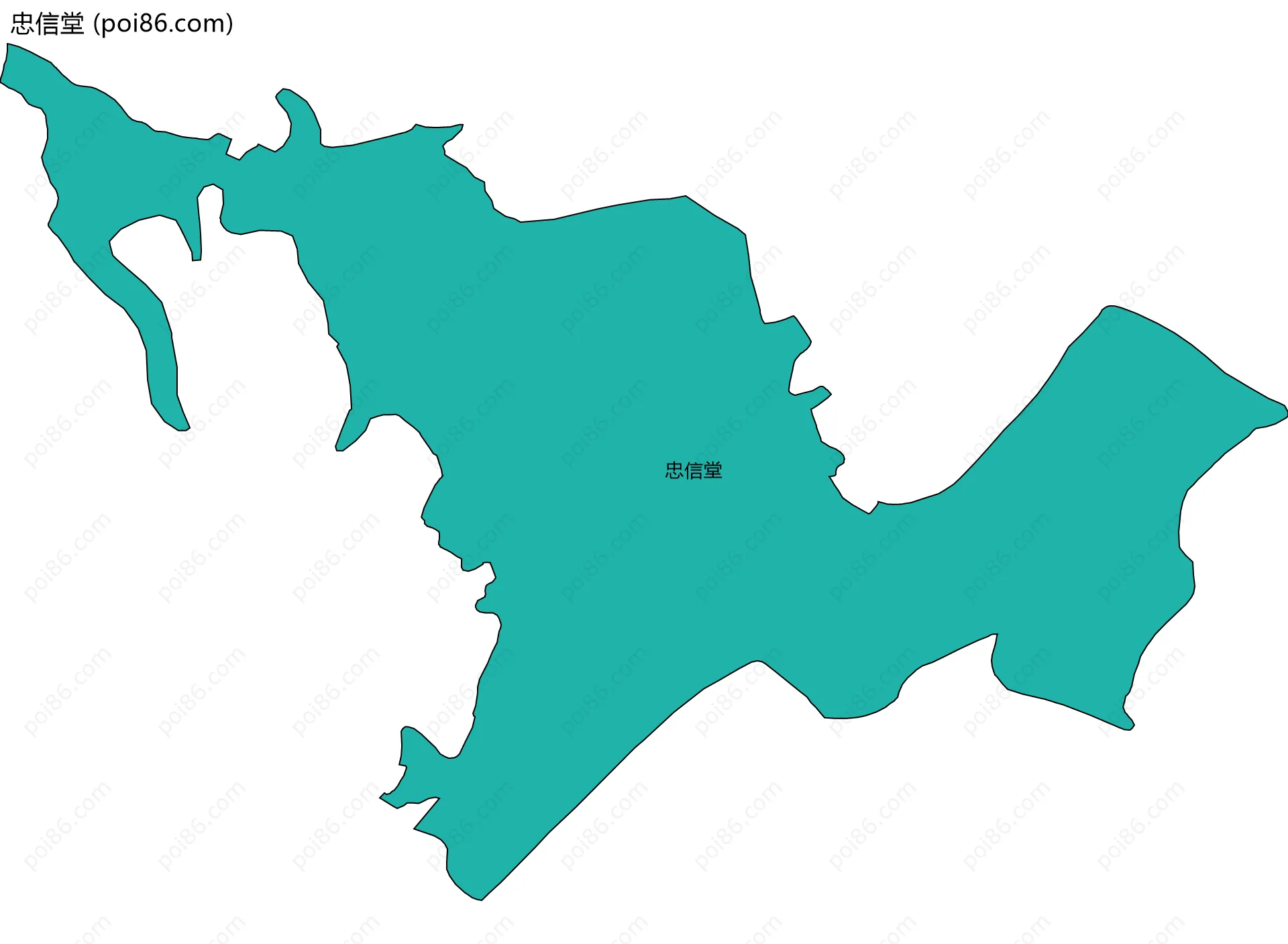 忠信堂边界地图