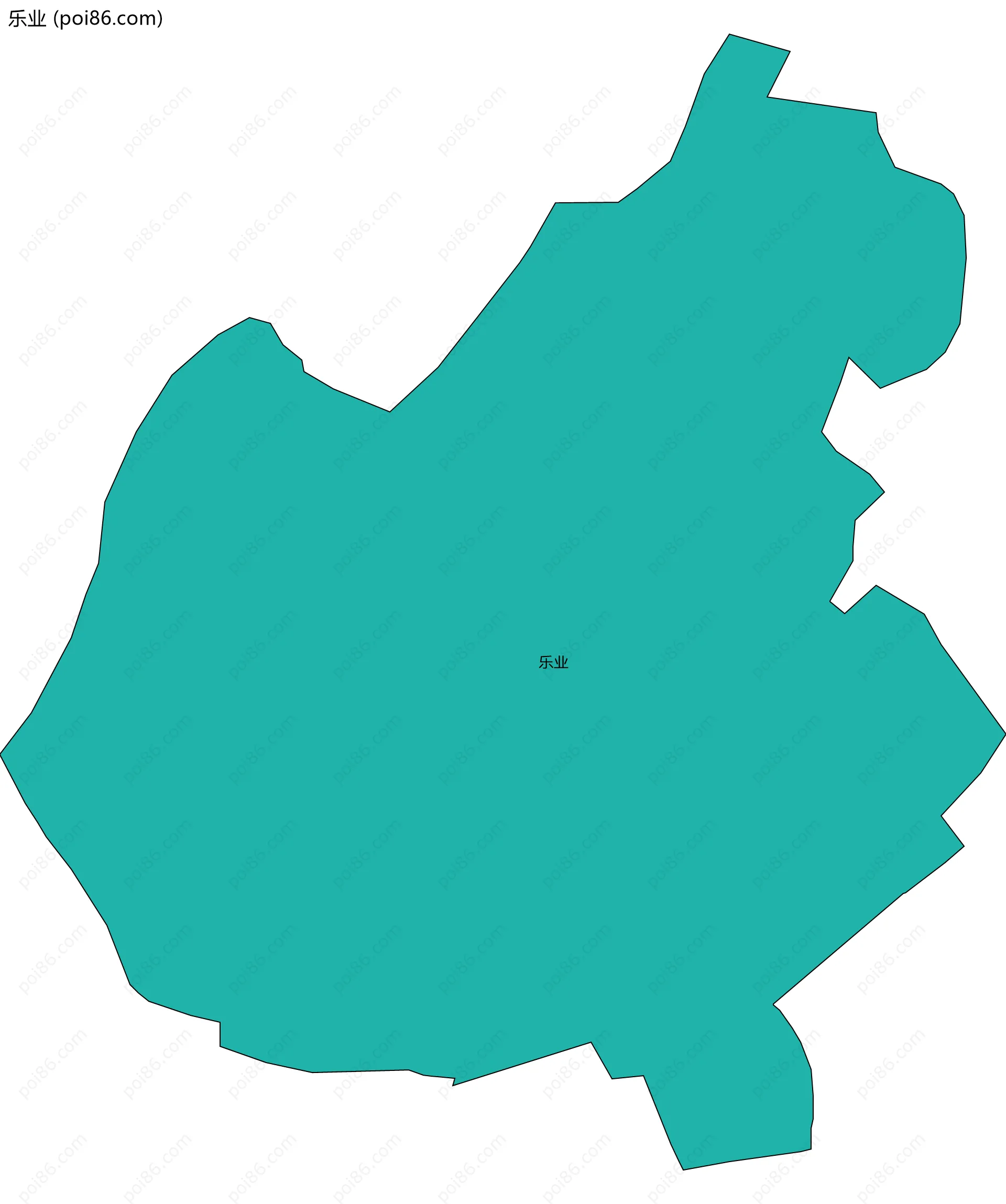 乐业边界地图