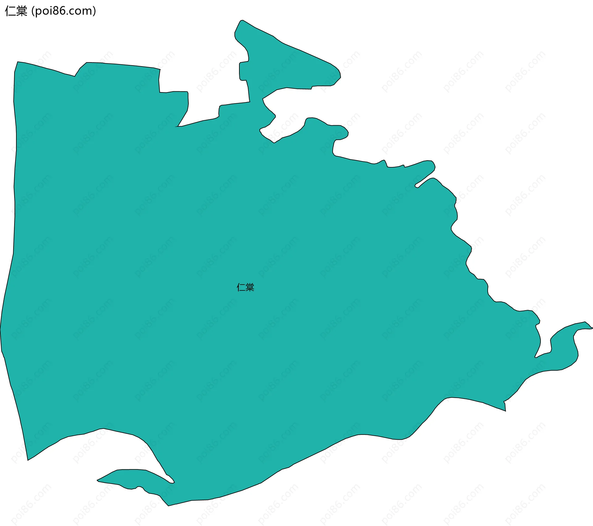 仁棠边界地图
