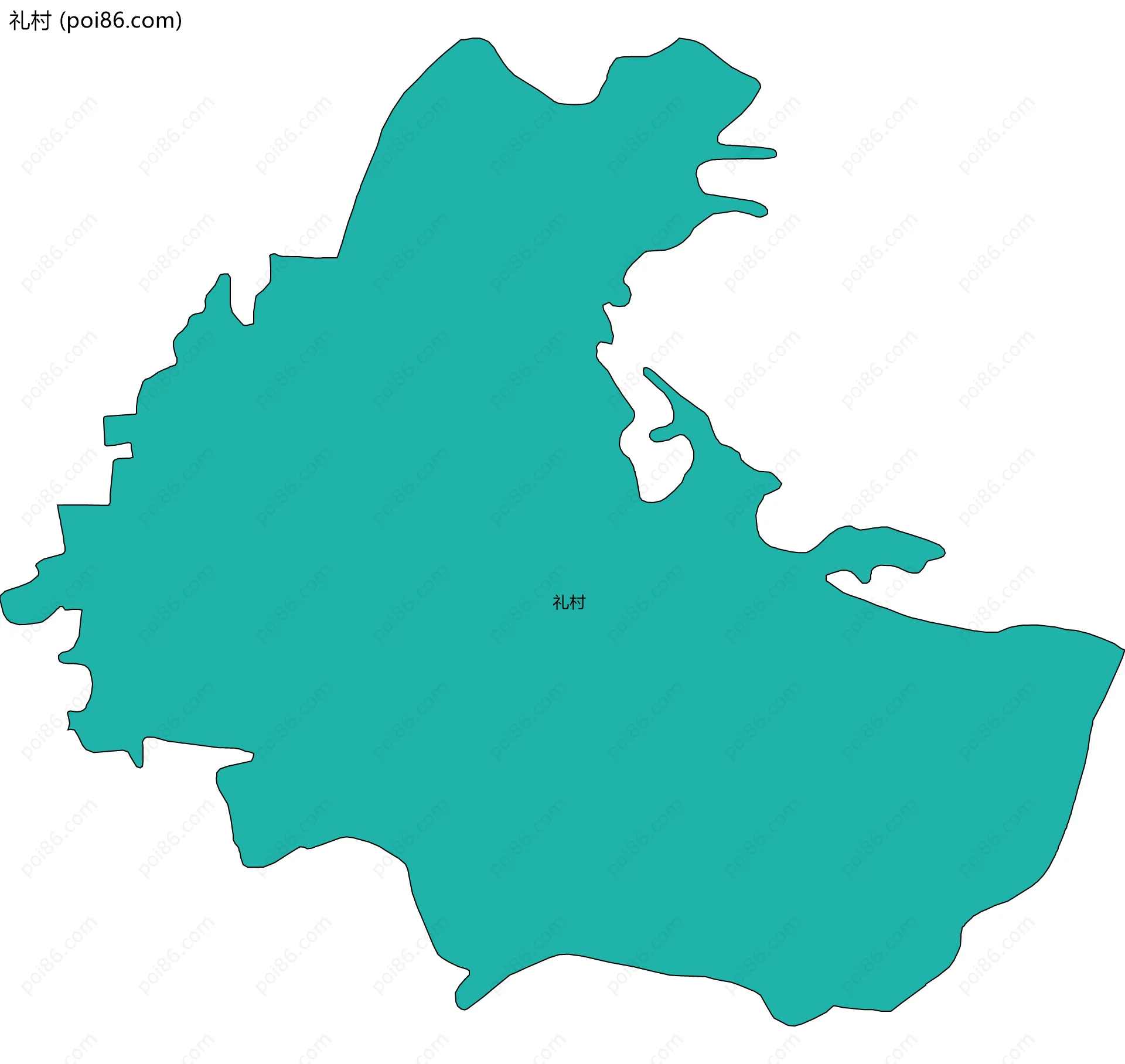 礼村边界地图