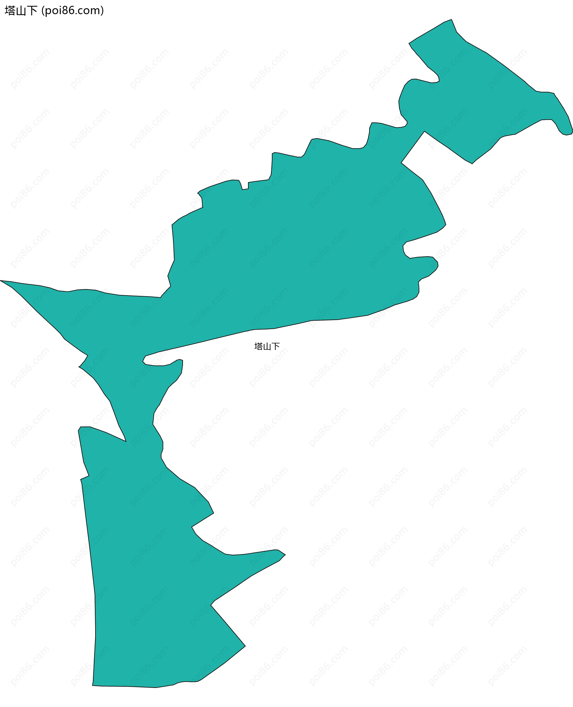 塔山下边界地图