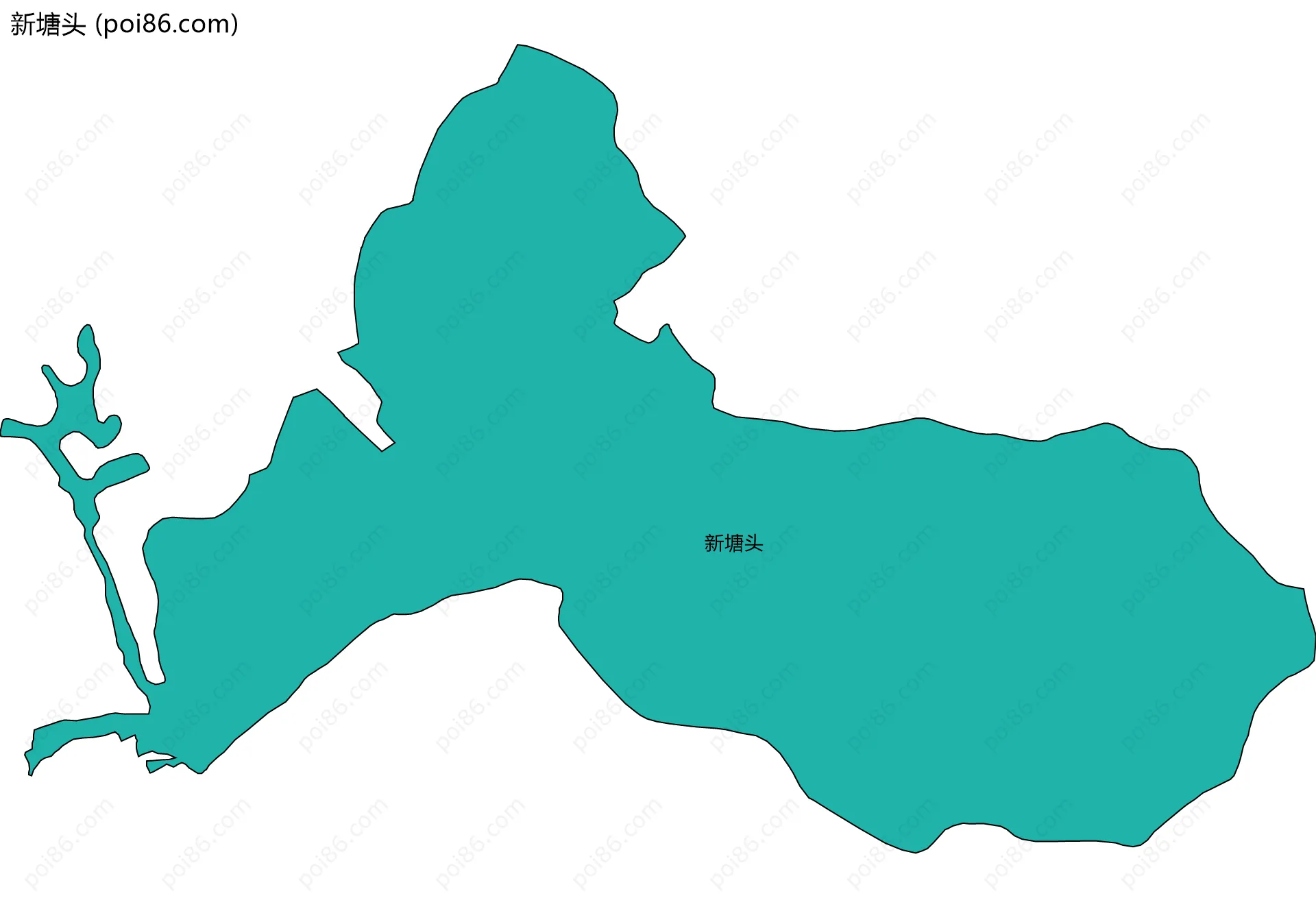新塘头边界地图