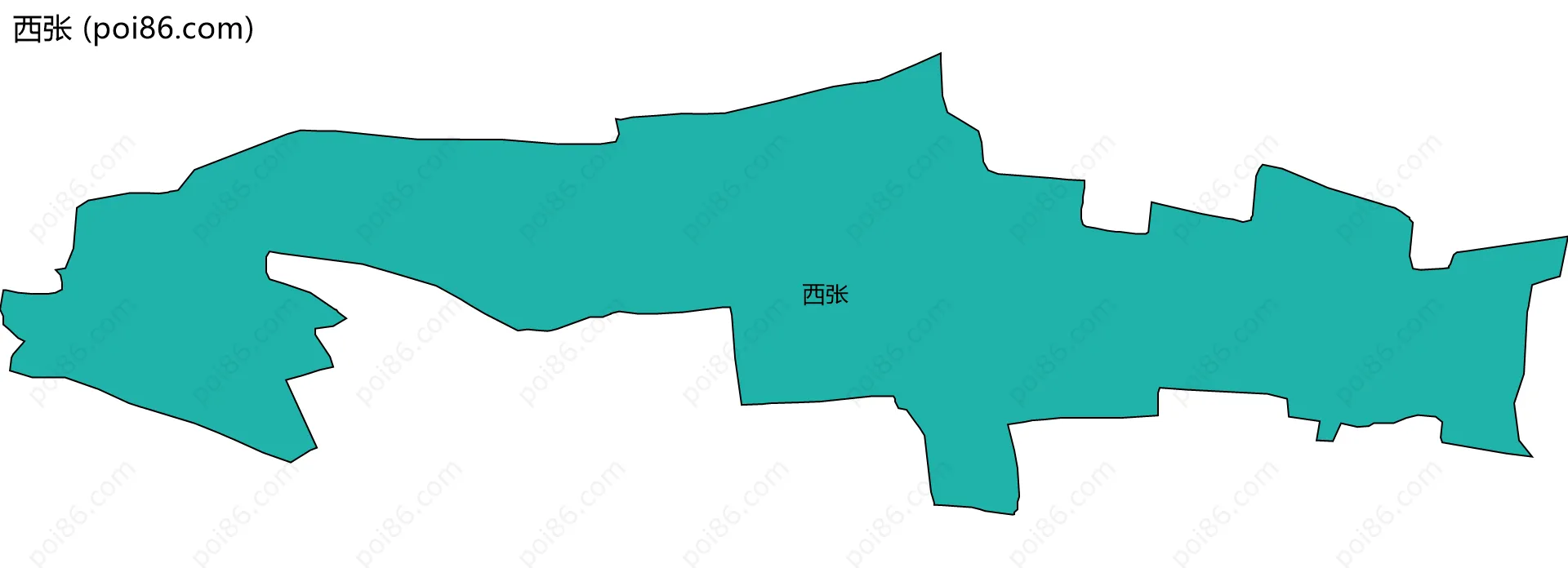 西张边界地图