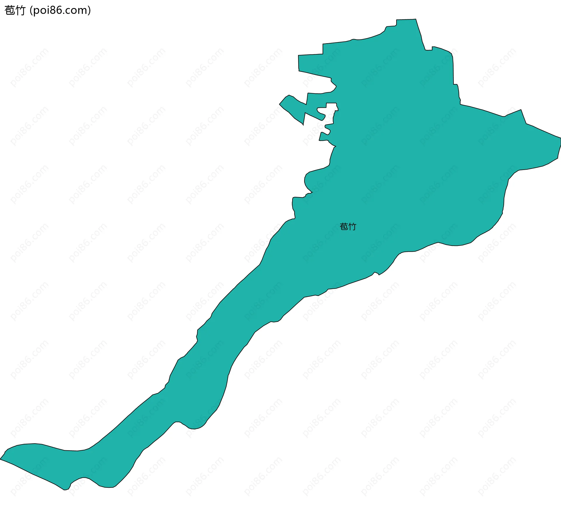 苞竹边界地图
