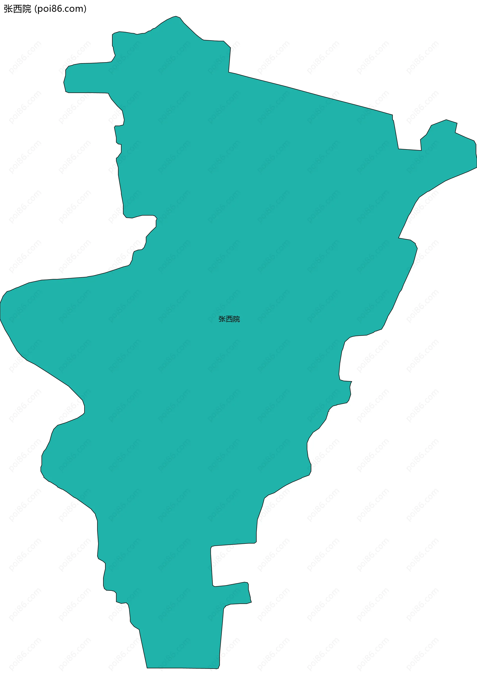 张西院边界地图