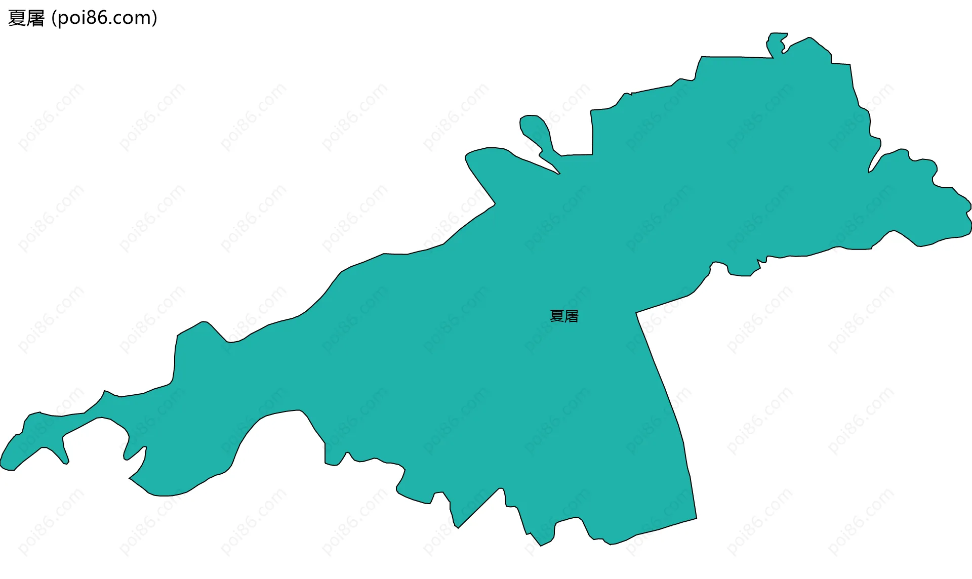 夏屠边界地图