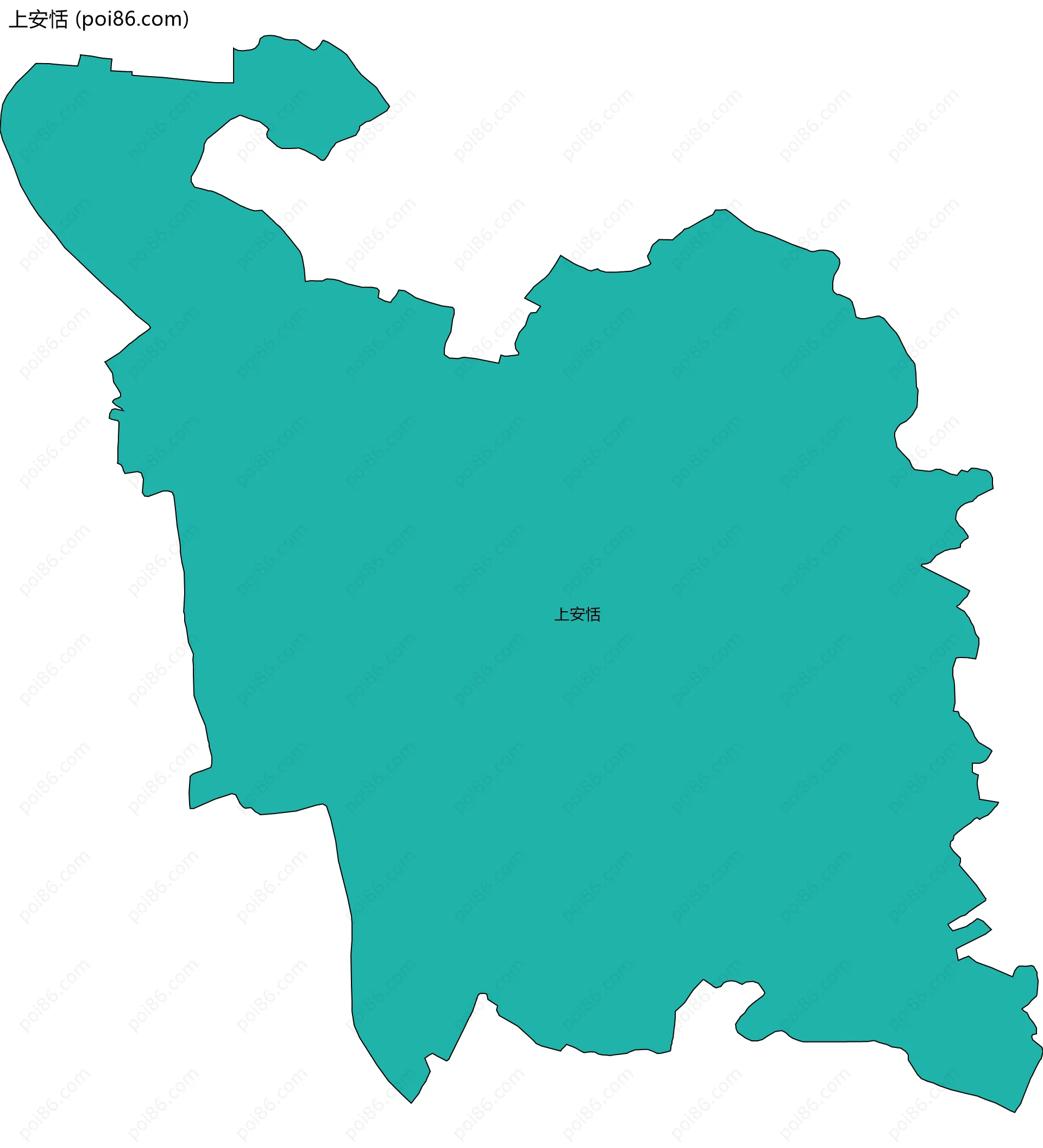 上安恬边界地图
