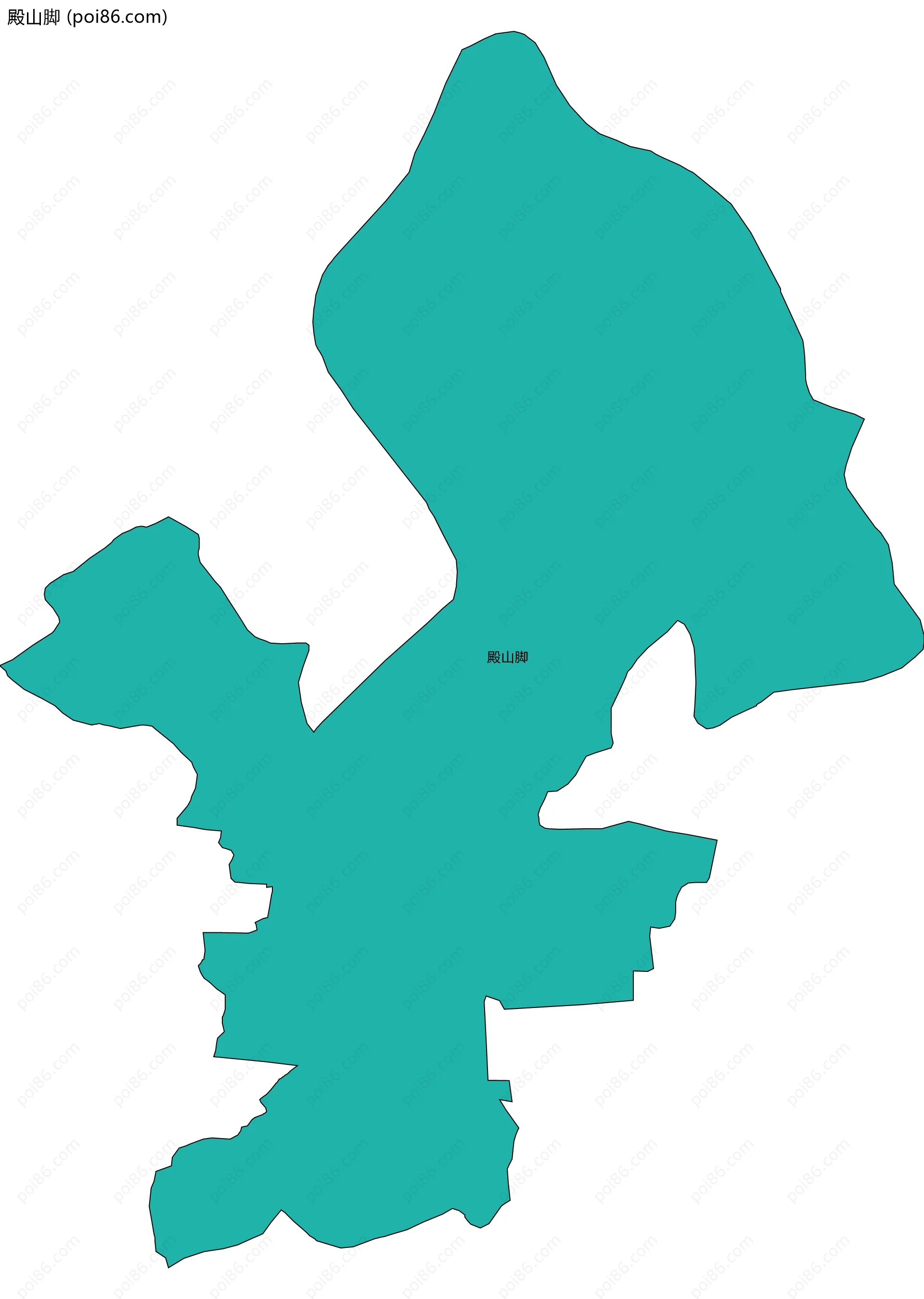 殿山脚边界地图