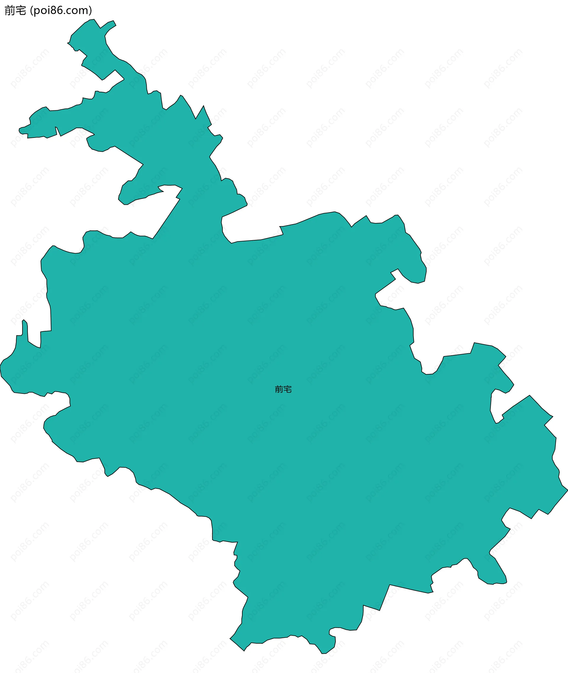 前宅边界地图