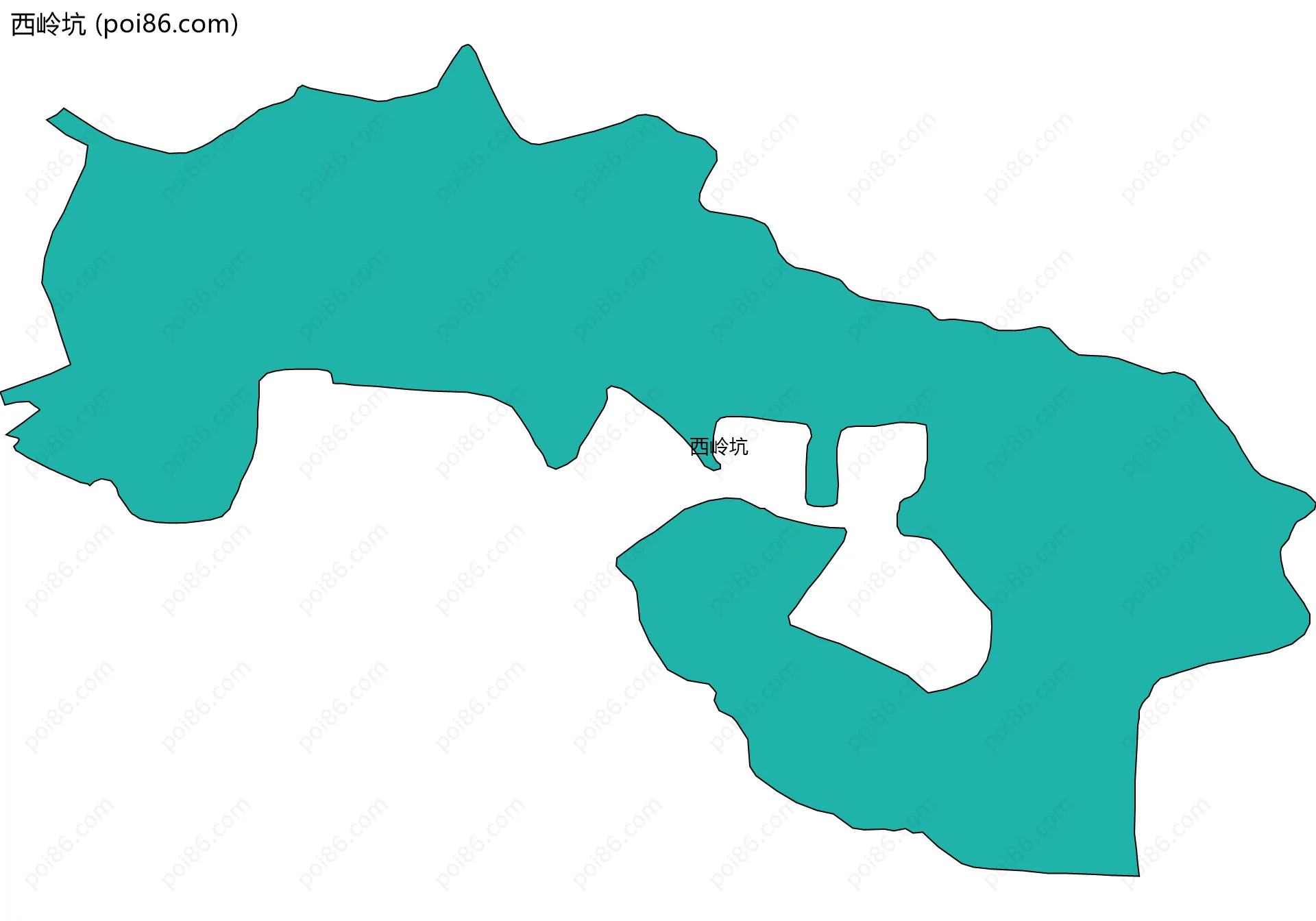 西岭坑边界地图