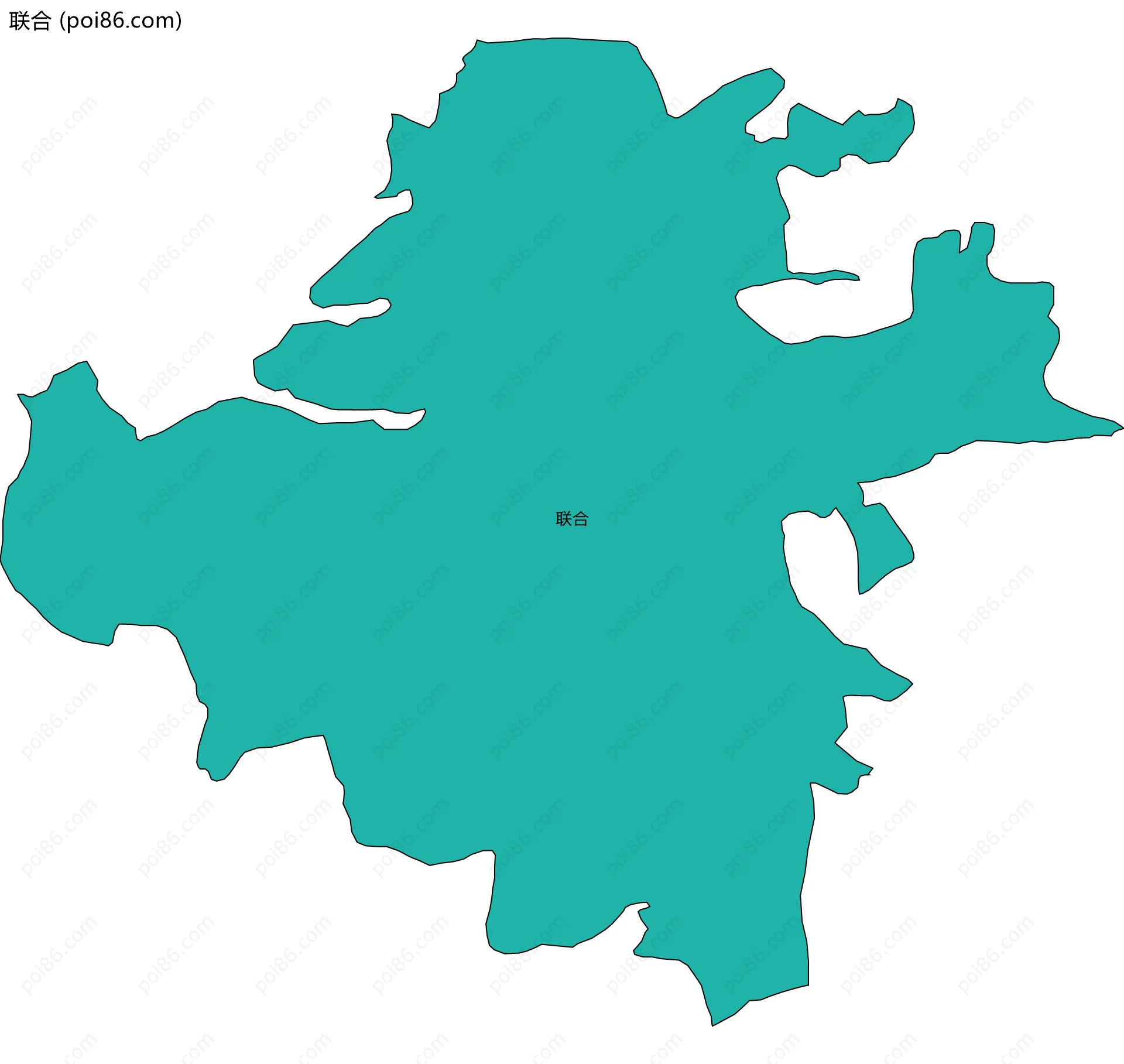 联合边界地图