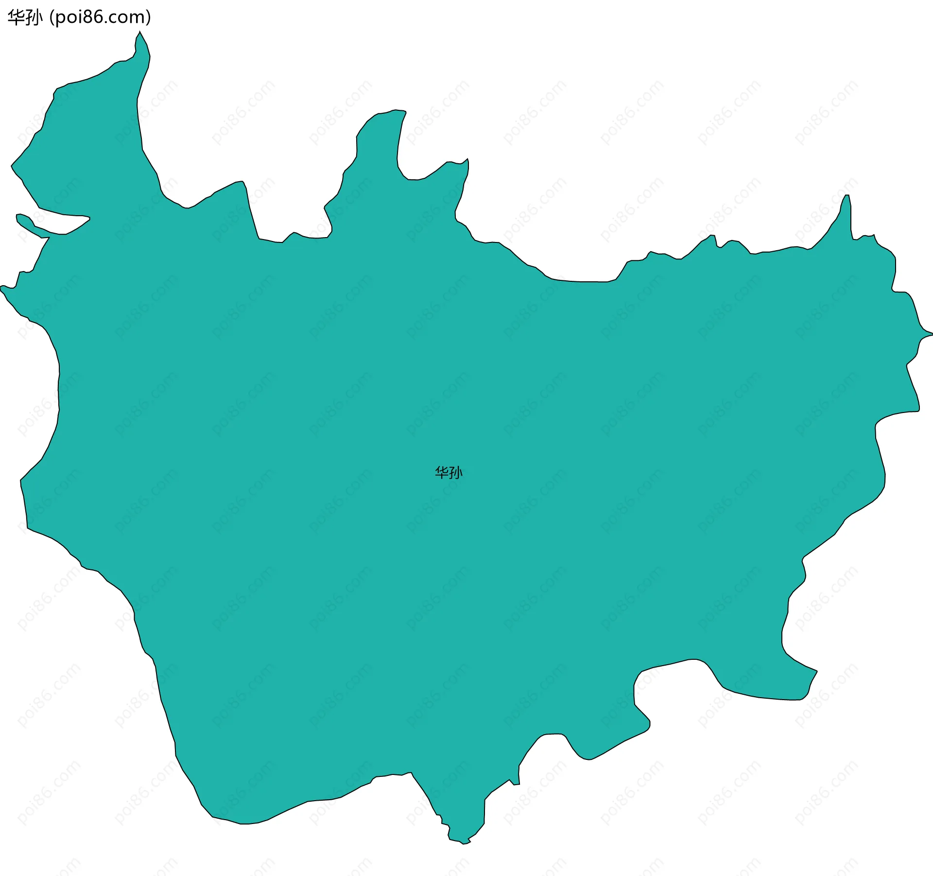 华孙边界地图