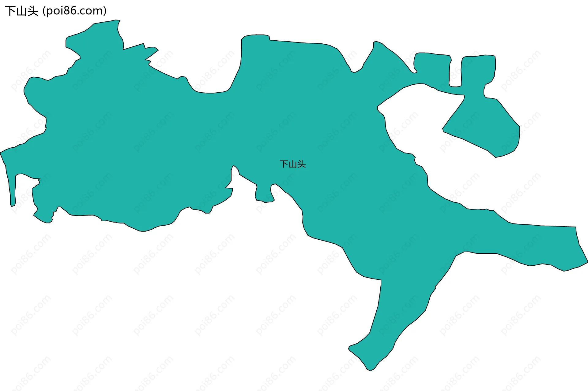 下山头边界地图