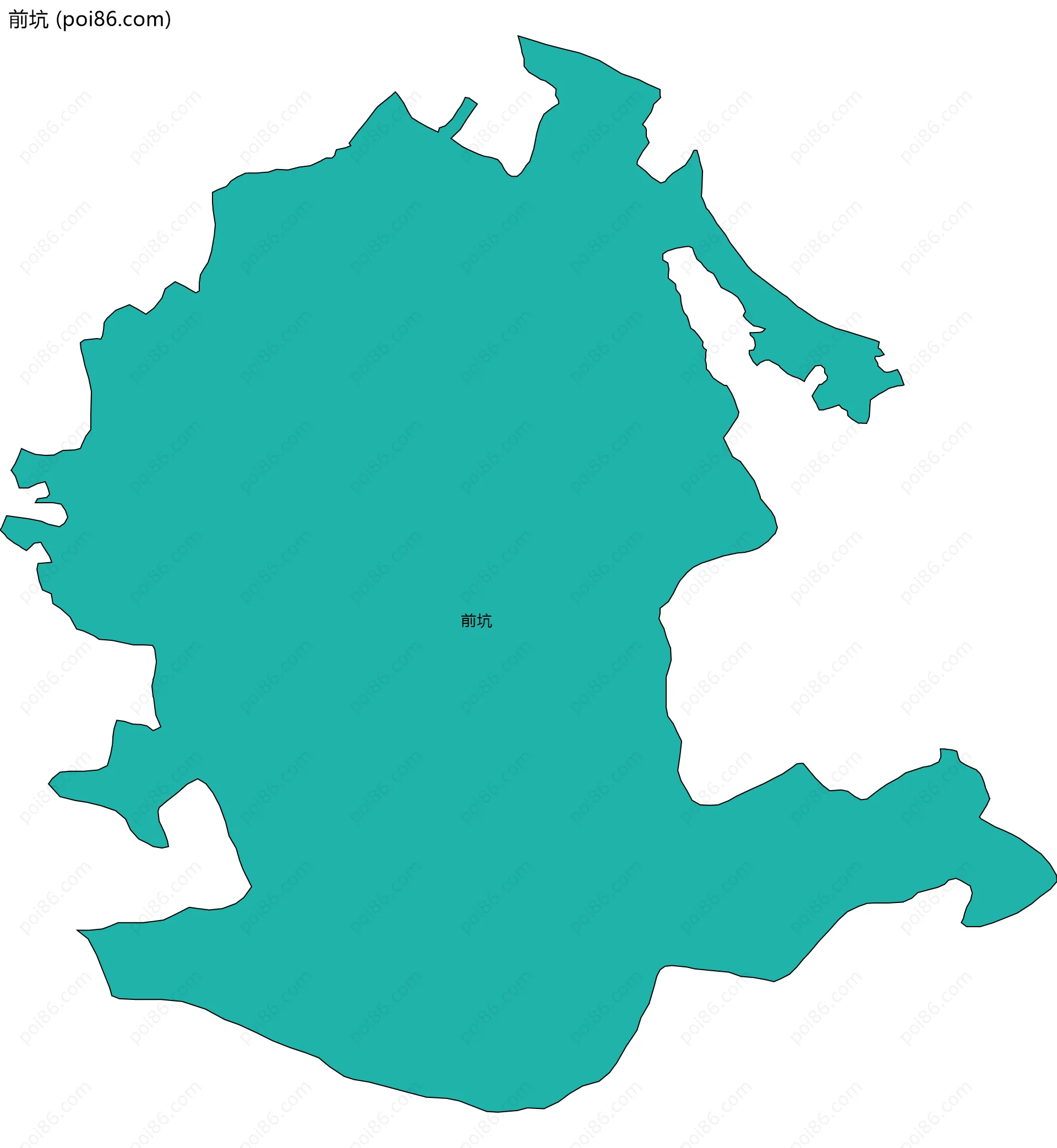 前坑边界地图