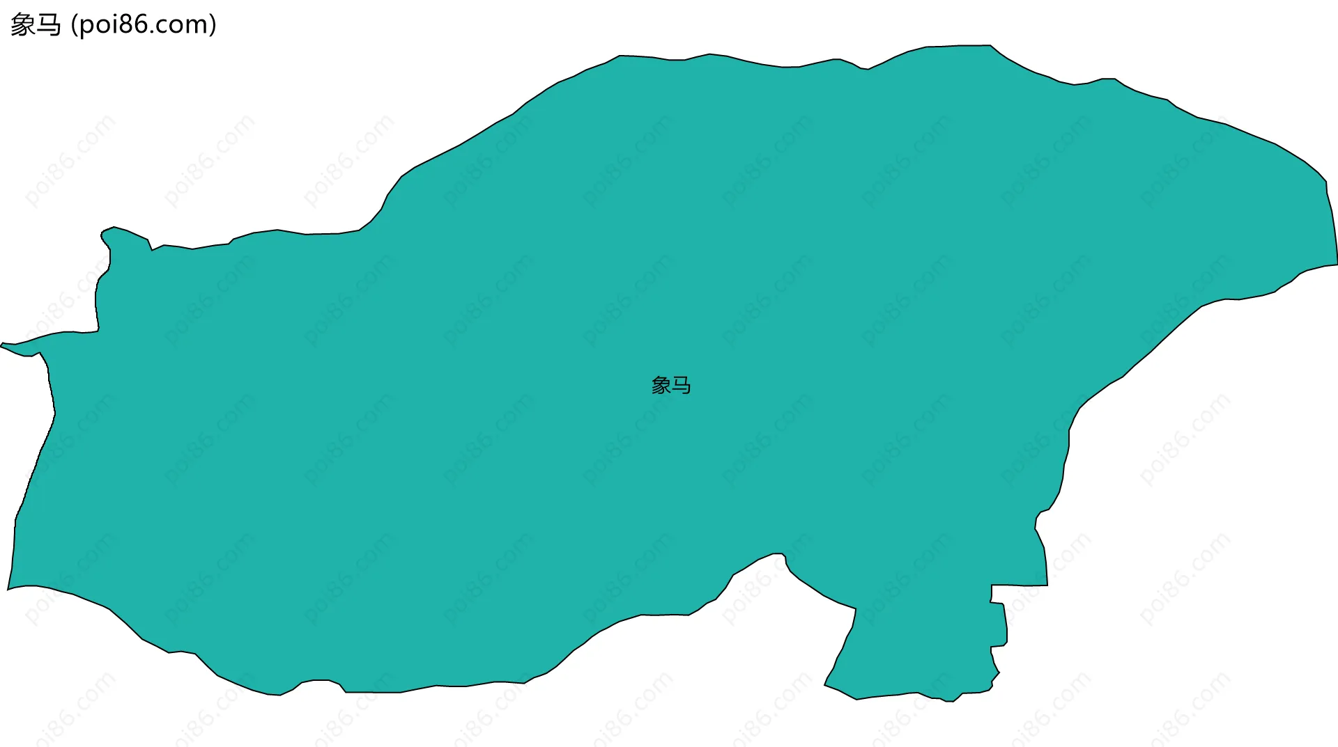 象马边界地图