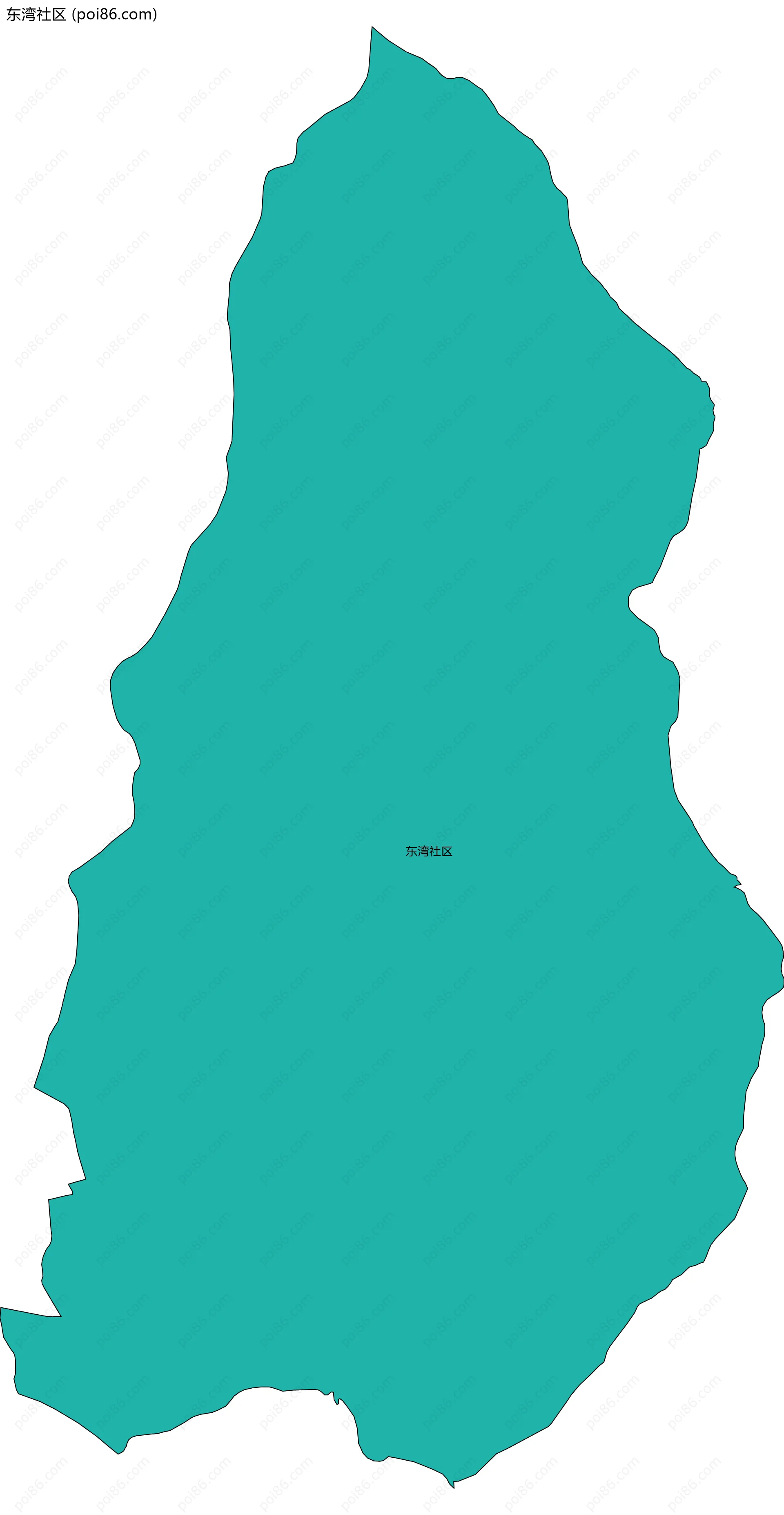 东湾社区边界地图