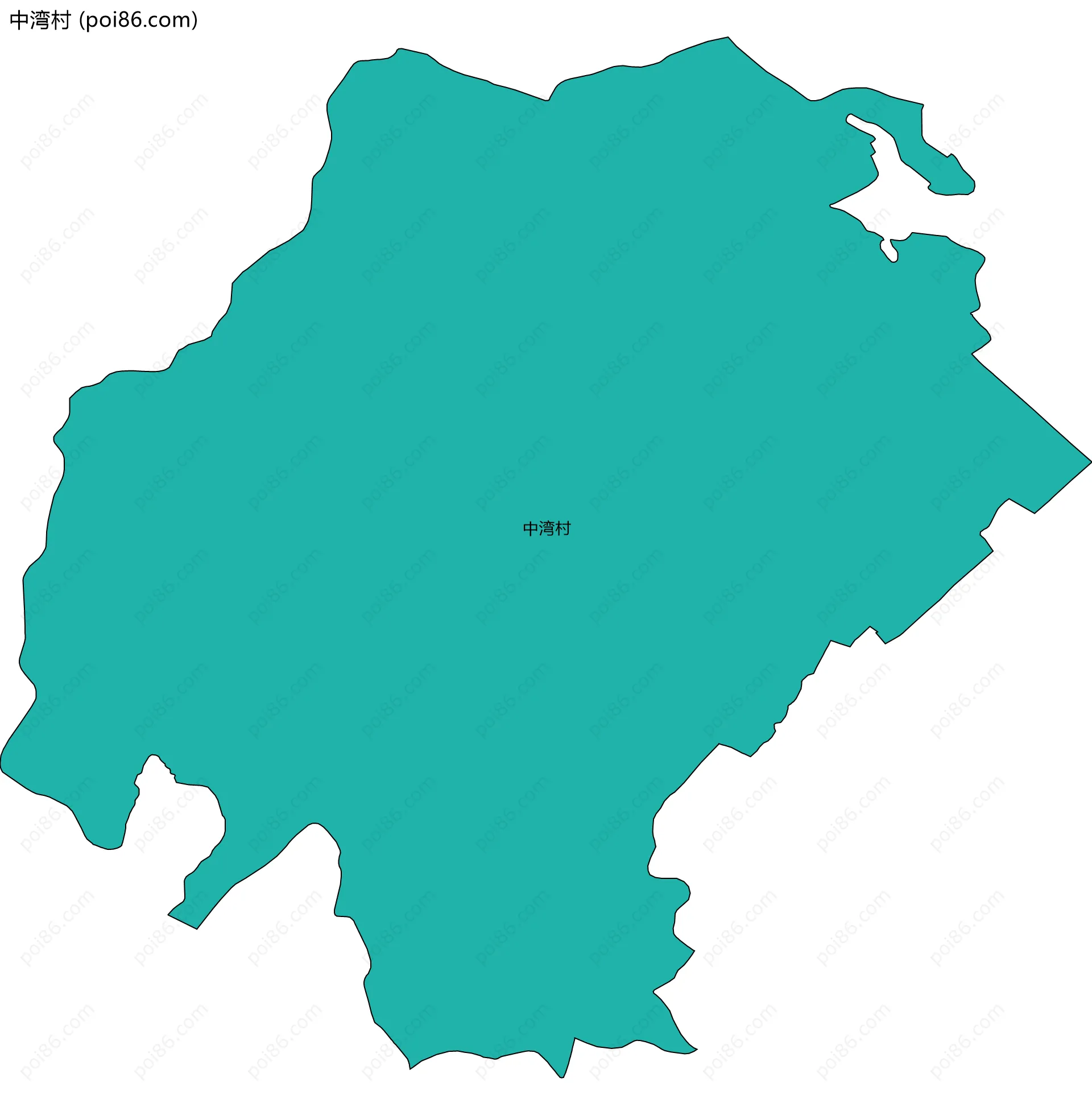 中湾村边界地图