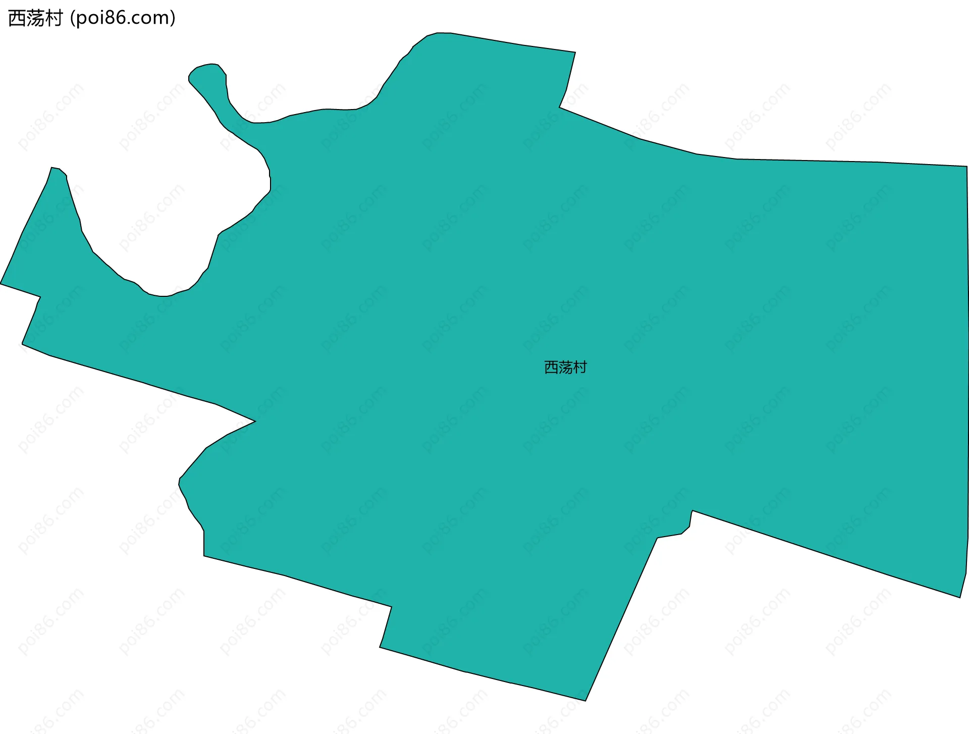 西荡村边界地图