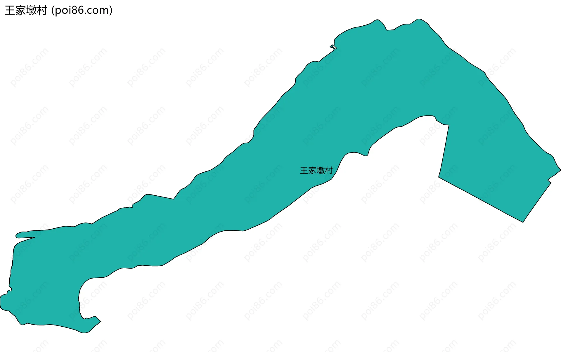 王家墩村边界地图