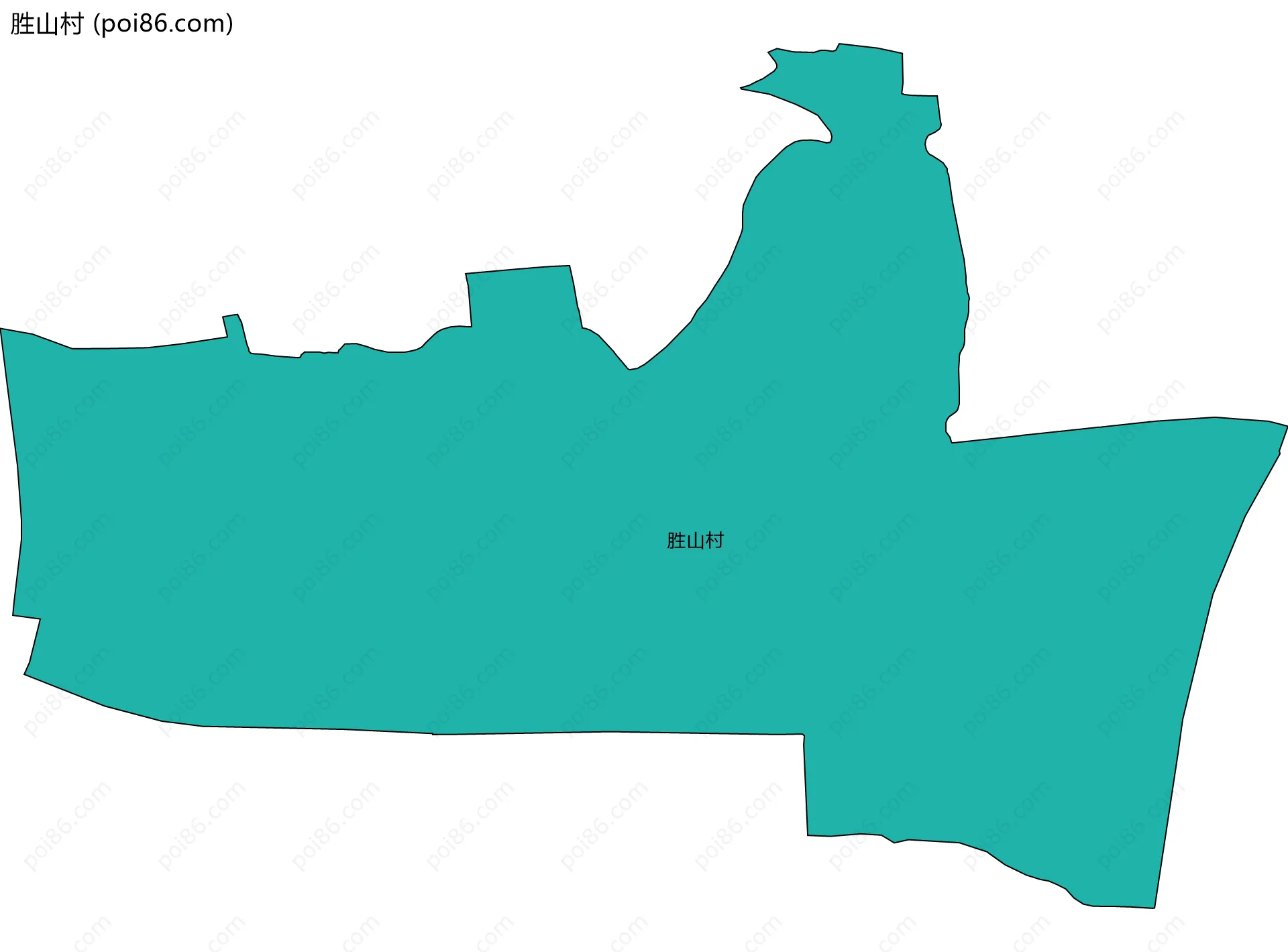 胜山村边界地图