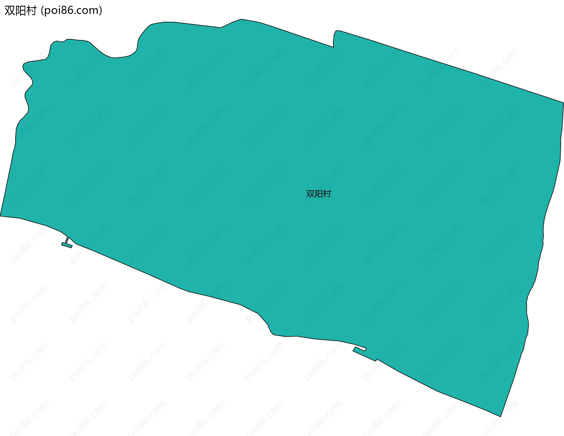 双阳村边界地图