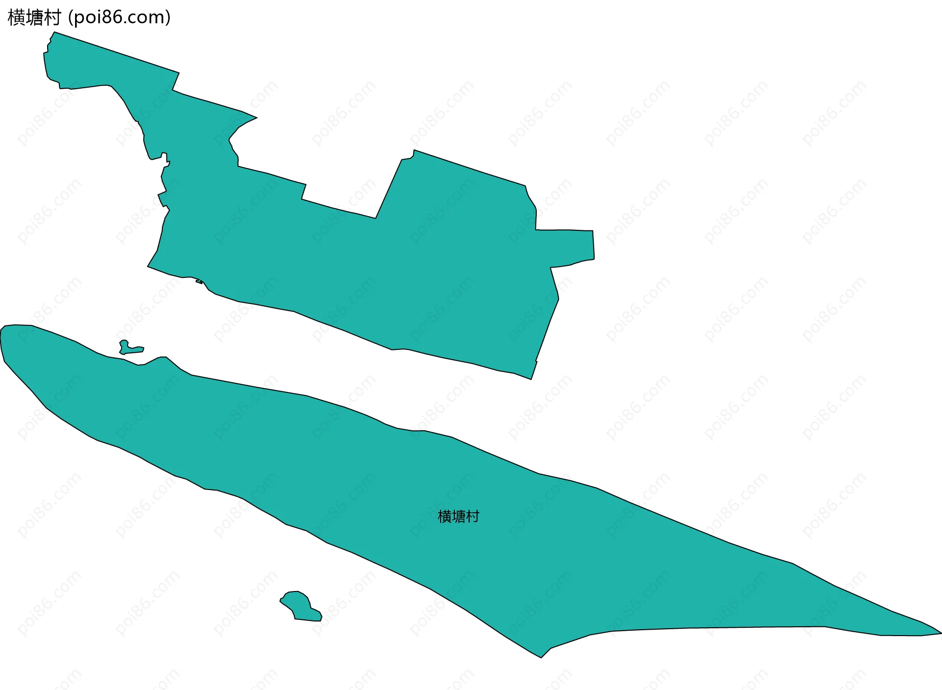 横塘村边界地图