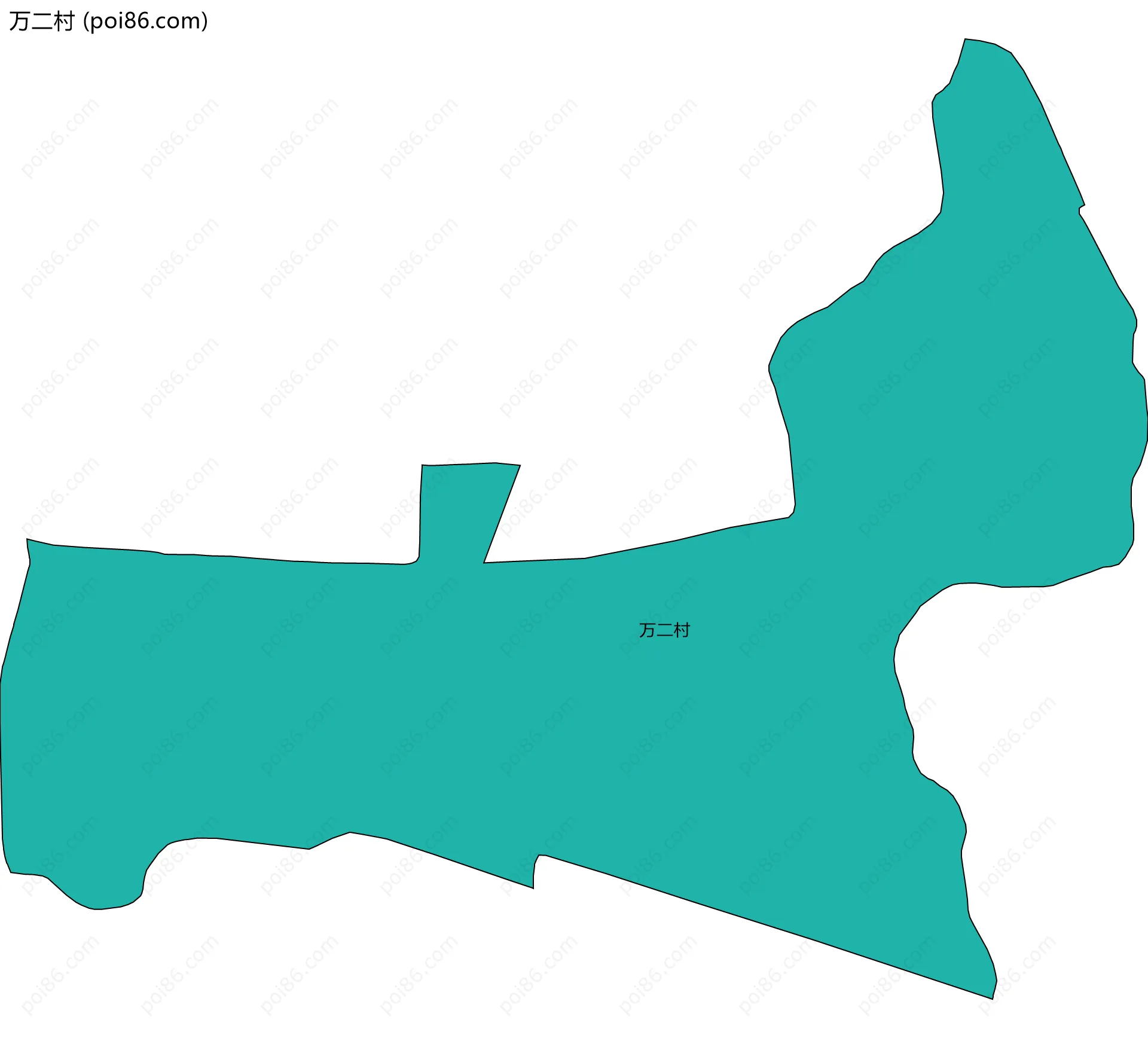 万二村边界地图