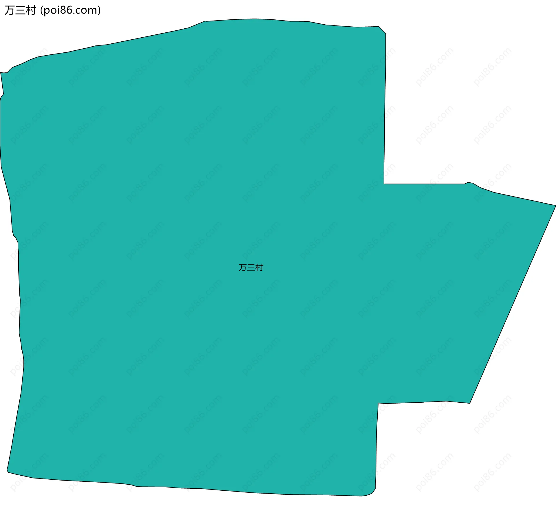 万三村边界地图
