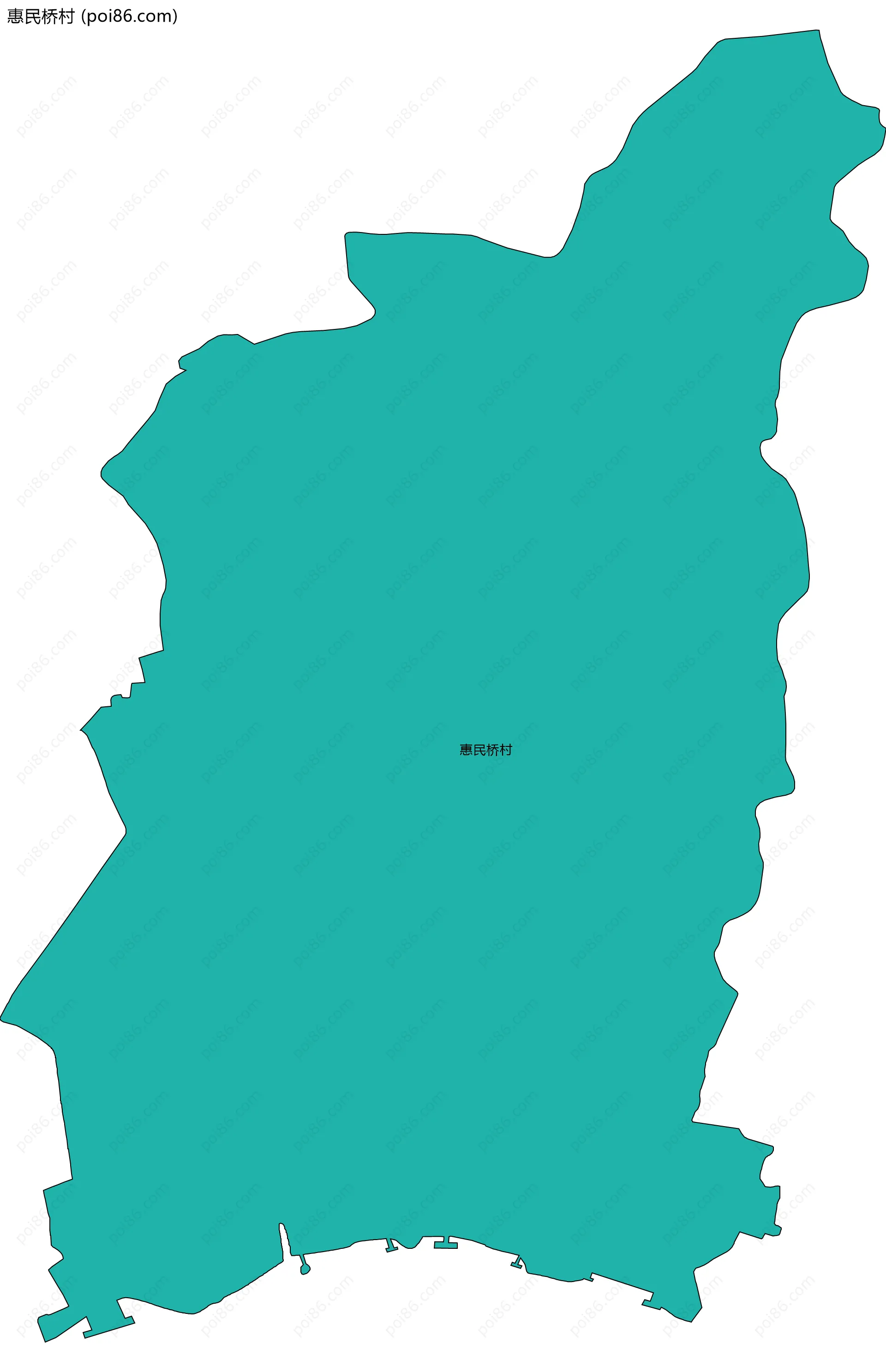 惠民桥村边界地图