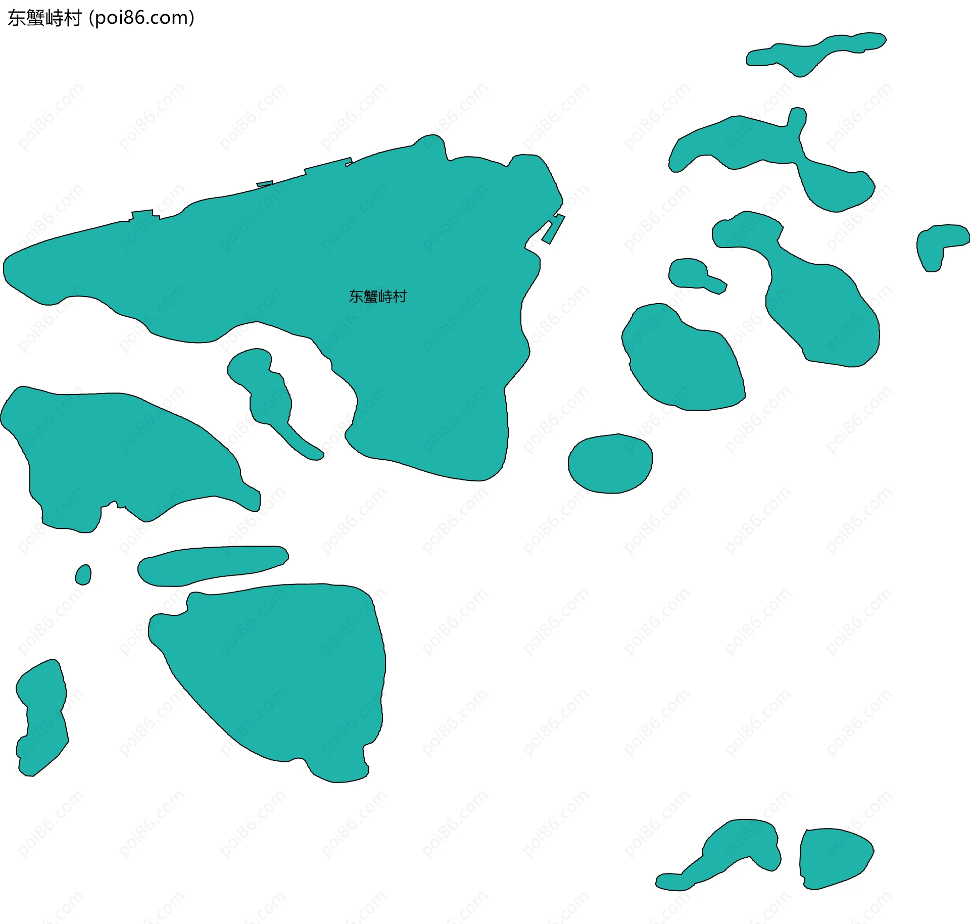 东蟹峙村边界地图