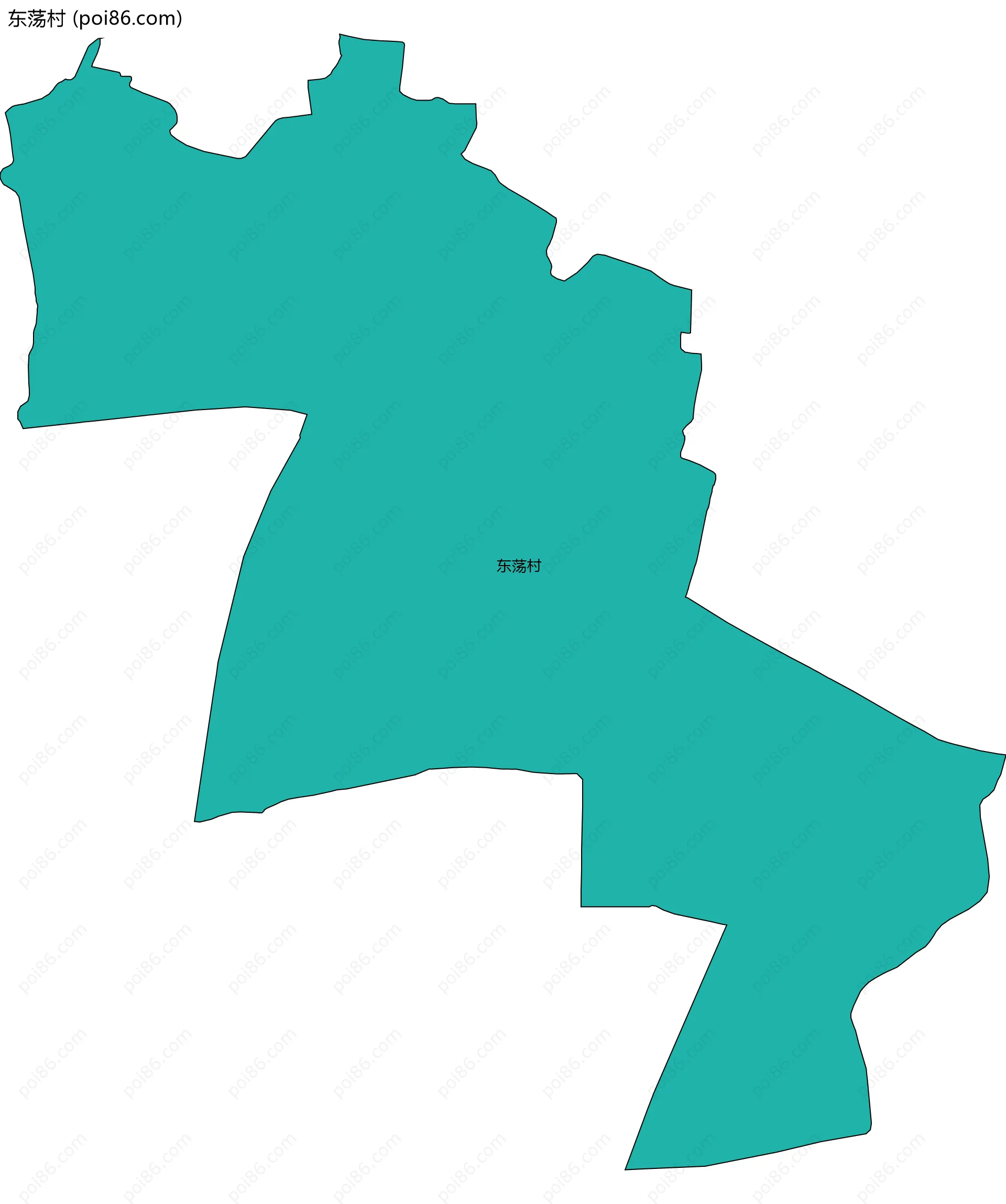 东荡村边界地图