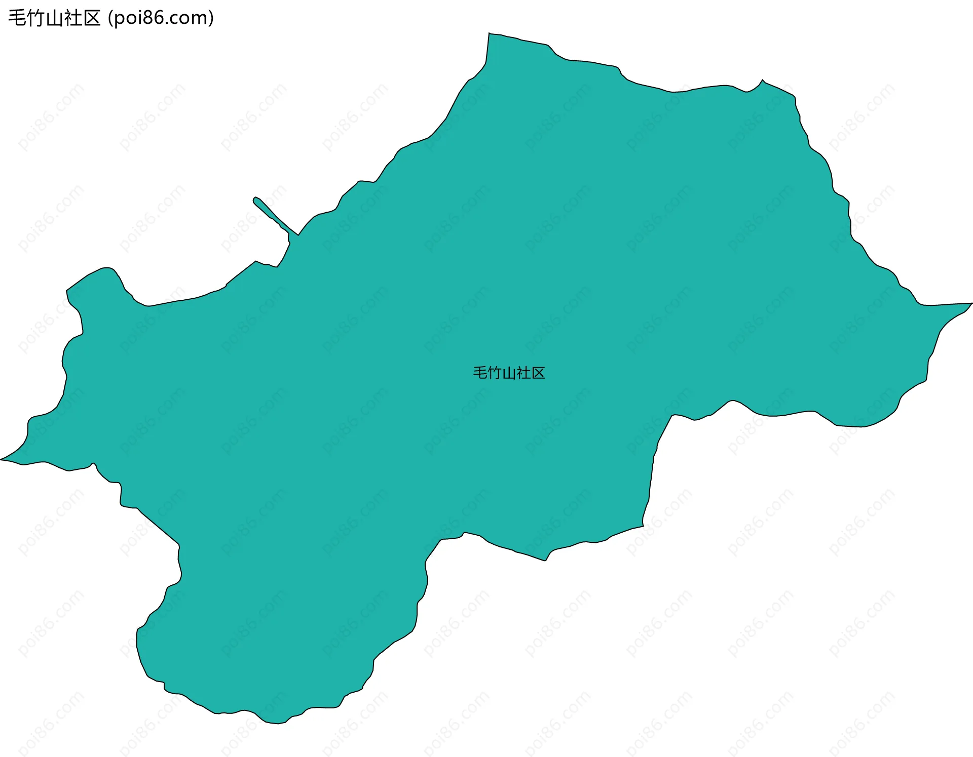 毛竹山社区边界地图